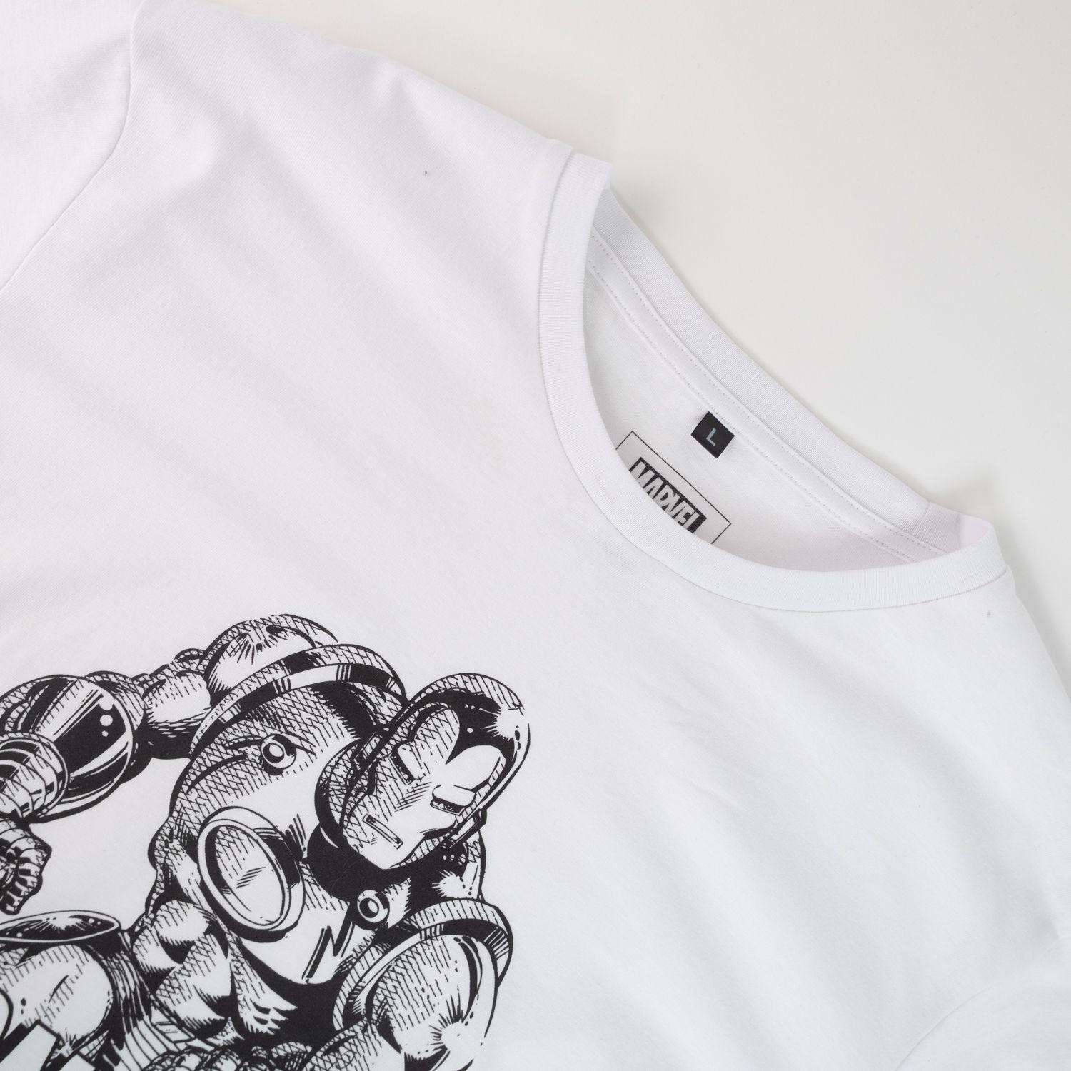 Polera Hombre  Marvel Iron Man Blanco-1