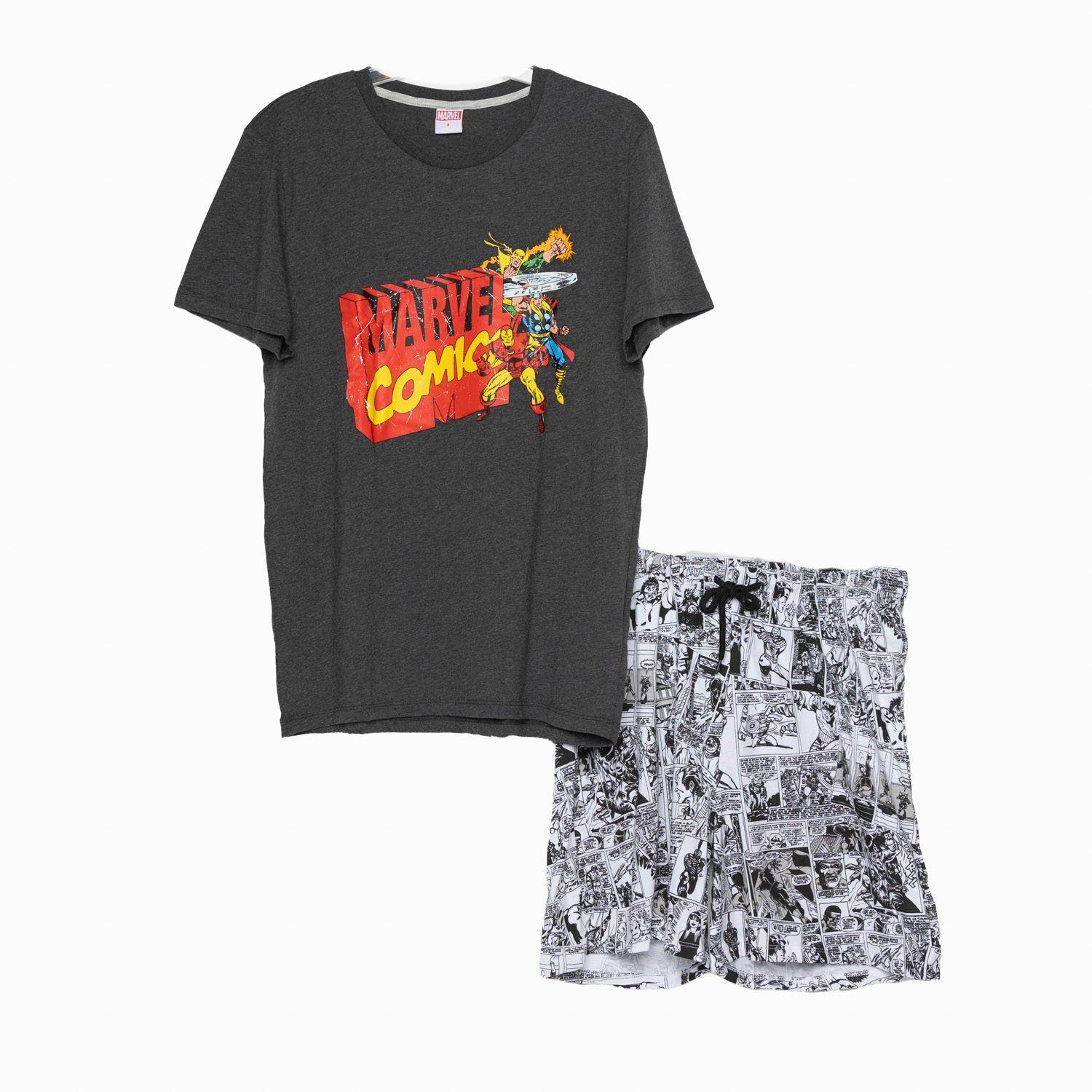 Pijama Hombre Comics Gris Marvel-0