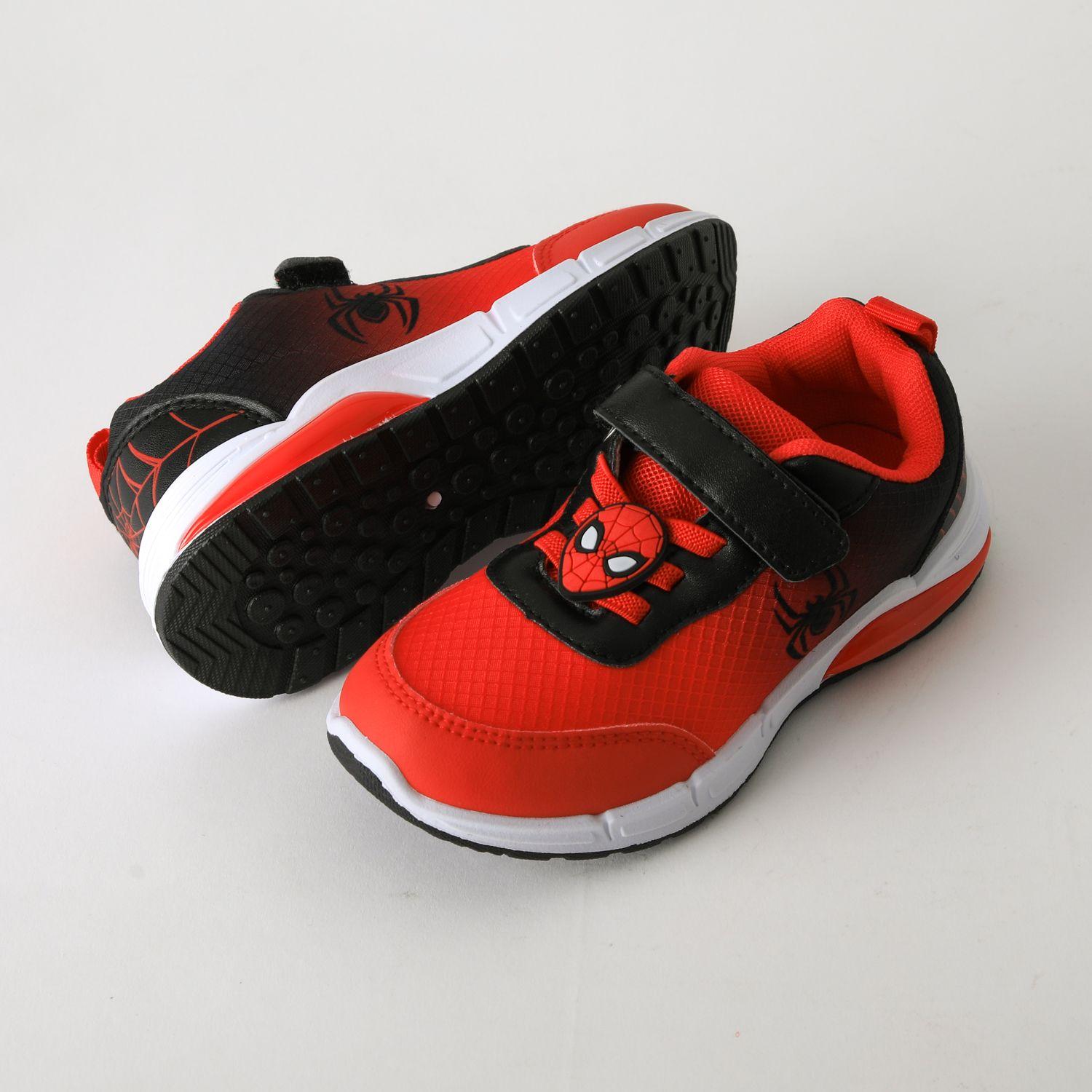 Zapatilla Luces Niño Velcro Spiderman Rojo Marvel-3