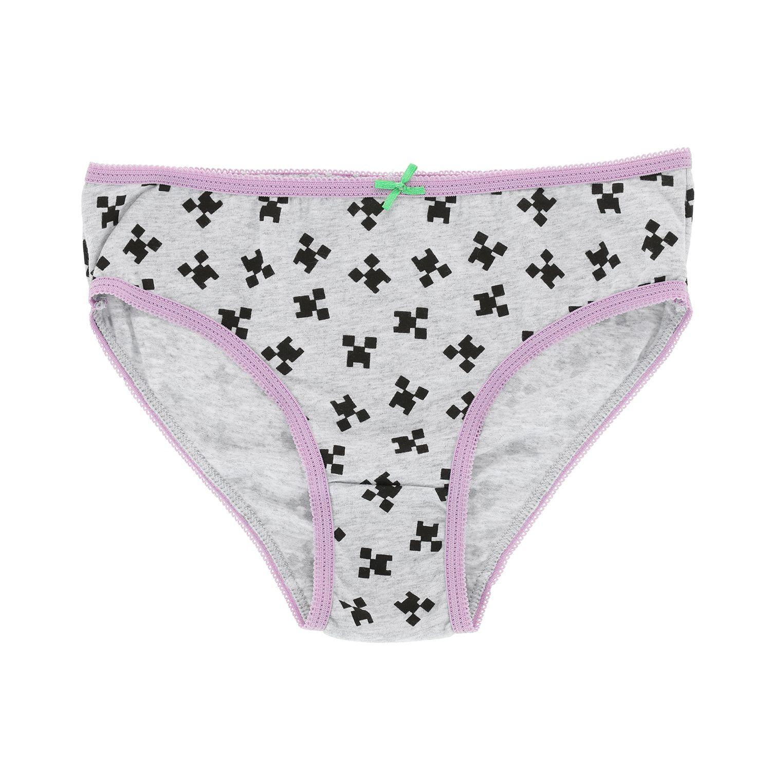 Tripack Calzones Niña Creeper Purpura Minecraft-2