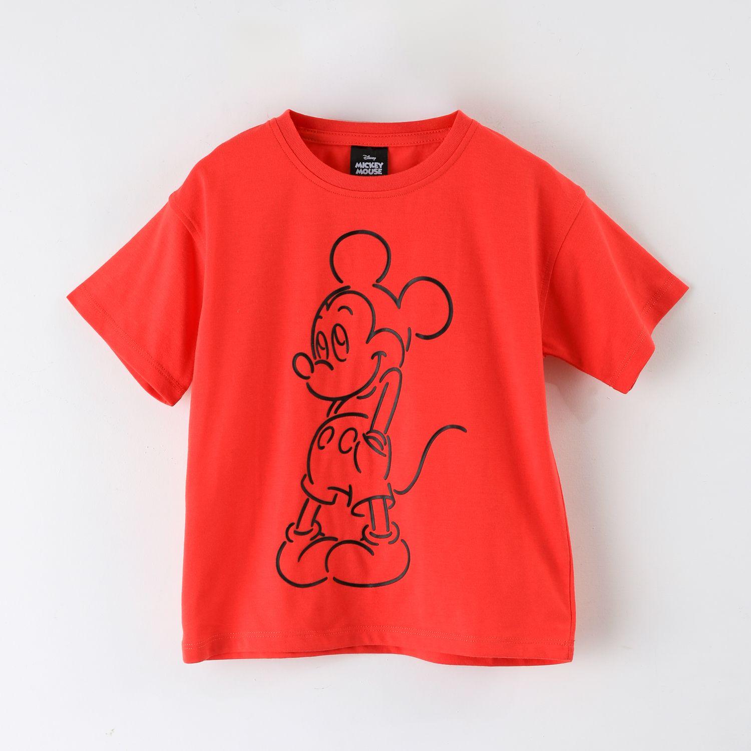 Polera Manga Corta Niño Mickey Disney Outline Rojo-1