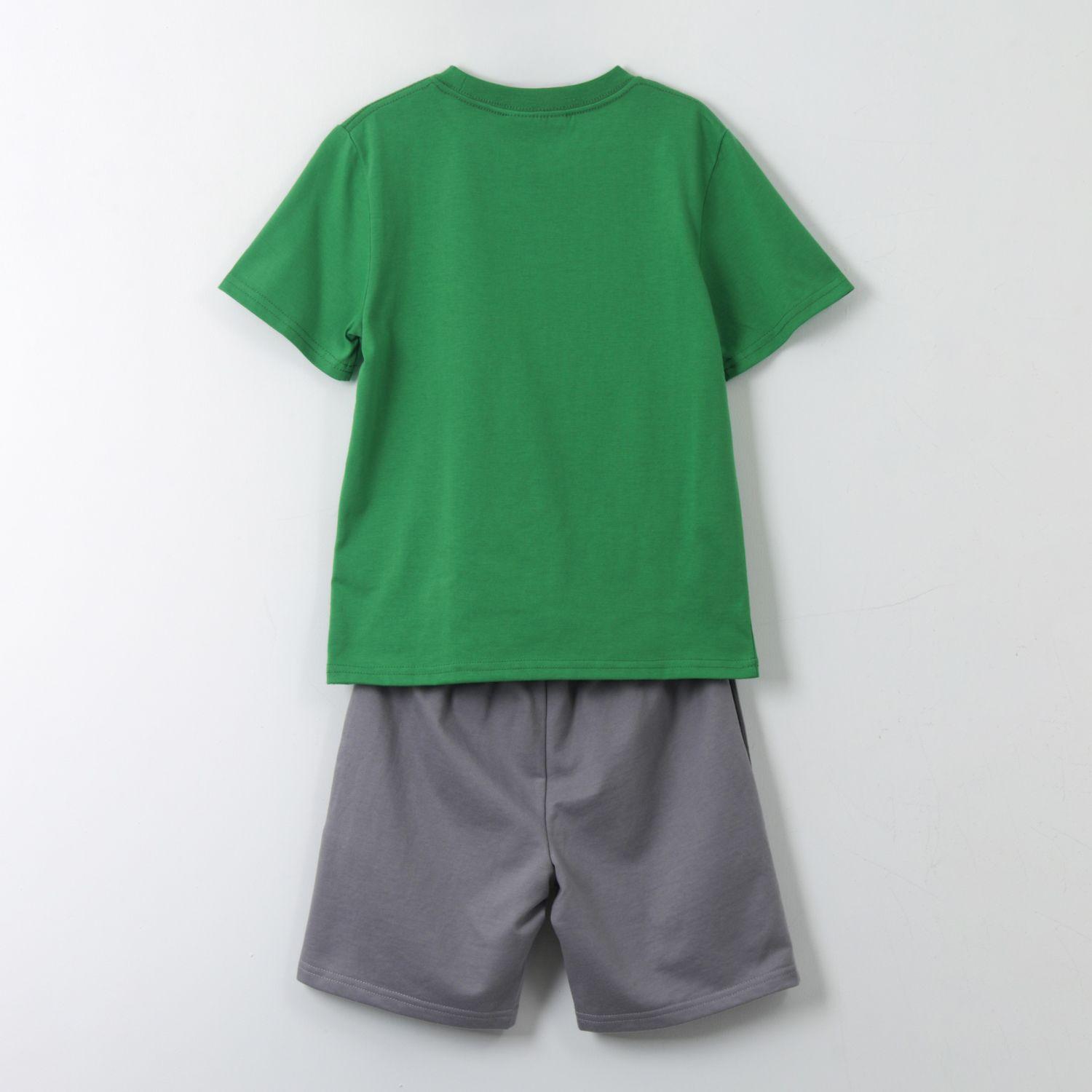 Conjunto Niño Verde Short Cordón Creeper Minecraft-1