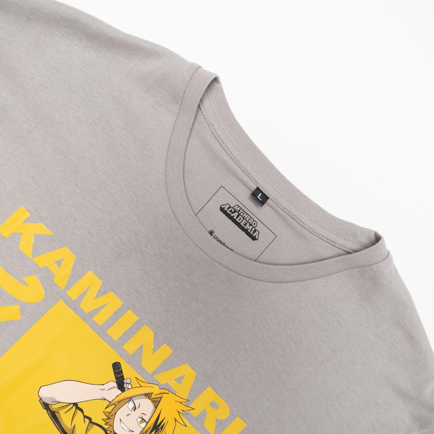 Polera Hombre  My Hero Academia  Kaminari Gris-1