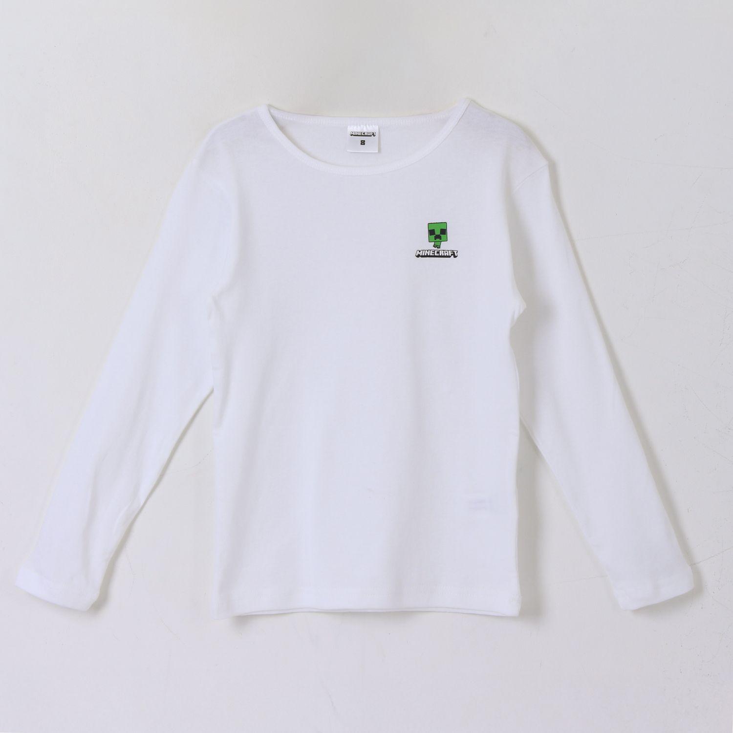 Bipack Camiseta Escolar Niño Manga Larga Blanco Minecraft-4