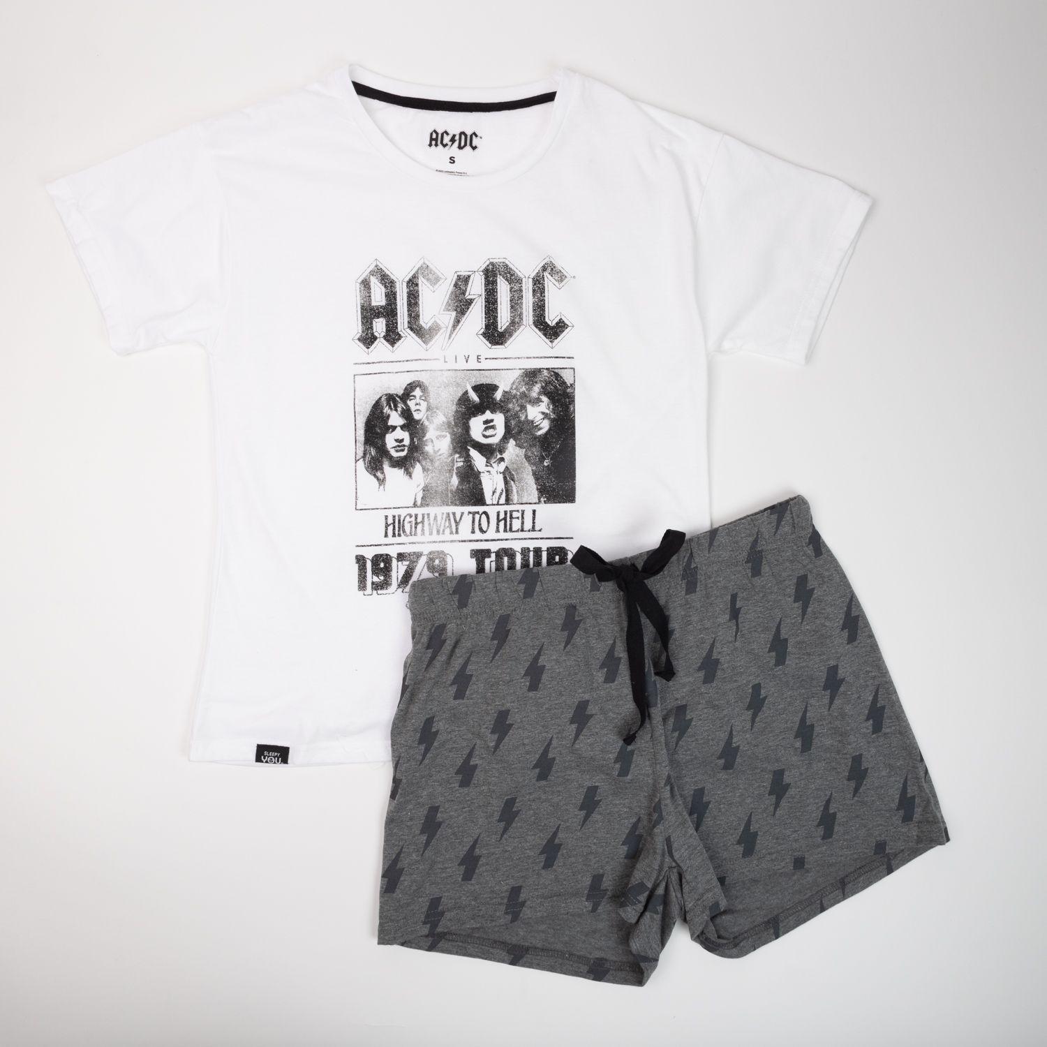Pijama Mujer Banda Blanco AC/DC-0