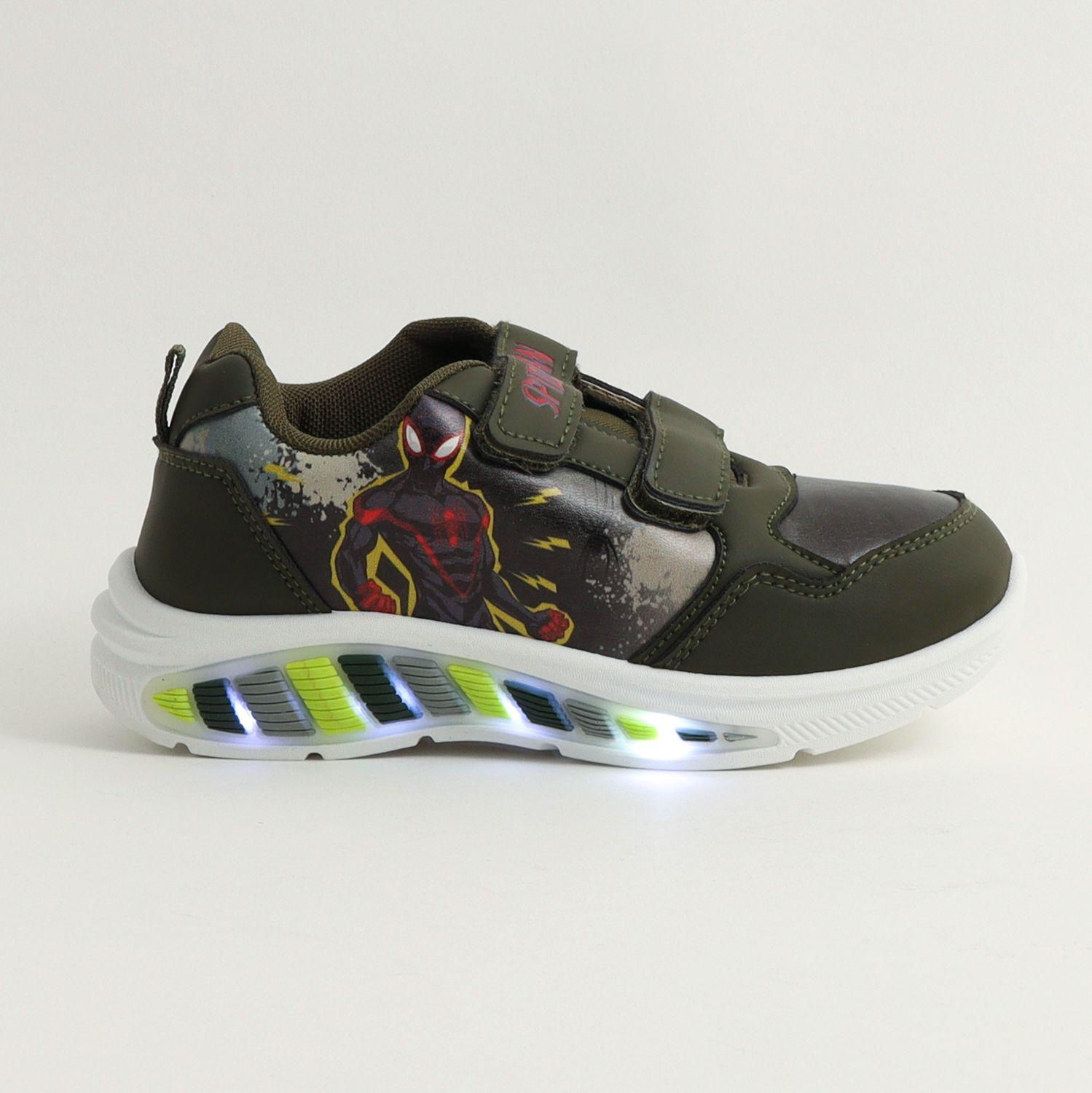 Zapatilla Con Luces Niño Spiderman Black Suit Negro Marvel-0