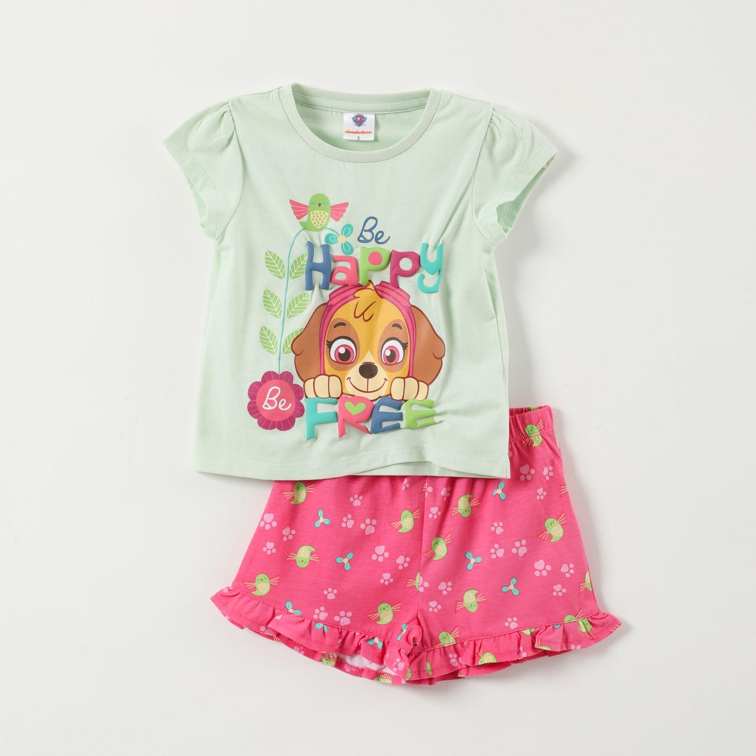 Pijama Corto Niña Happy Verde Paw Patrol-0