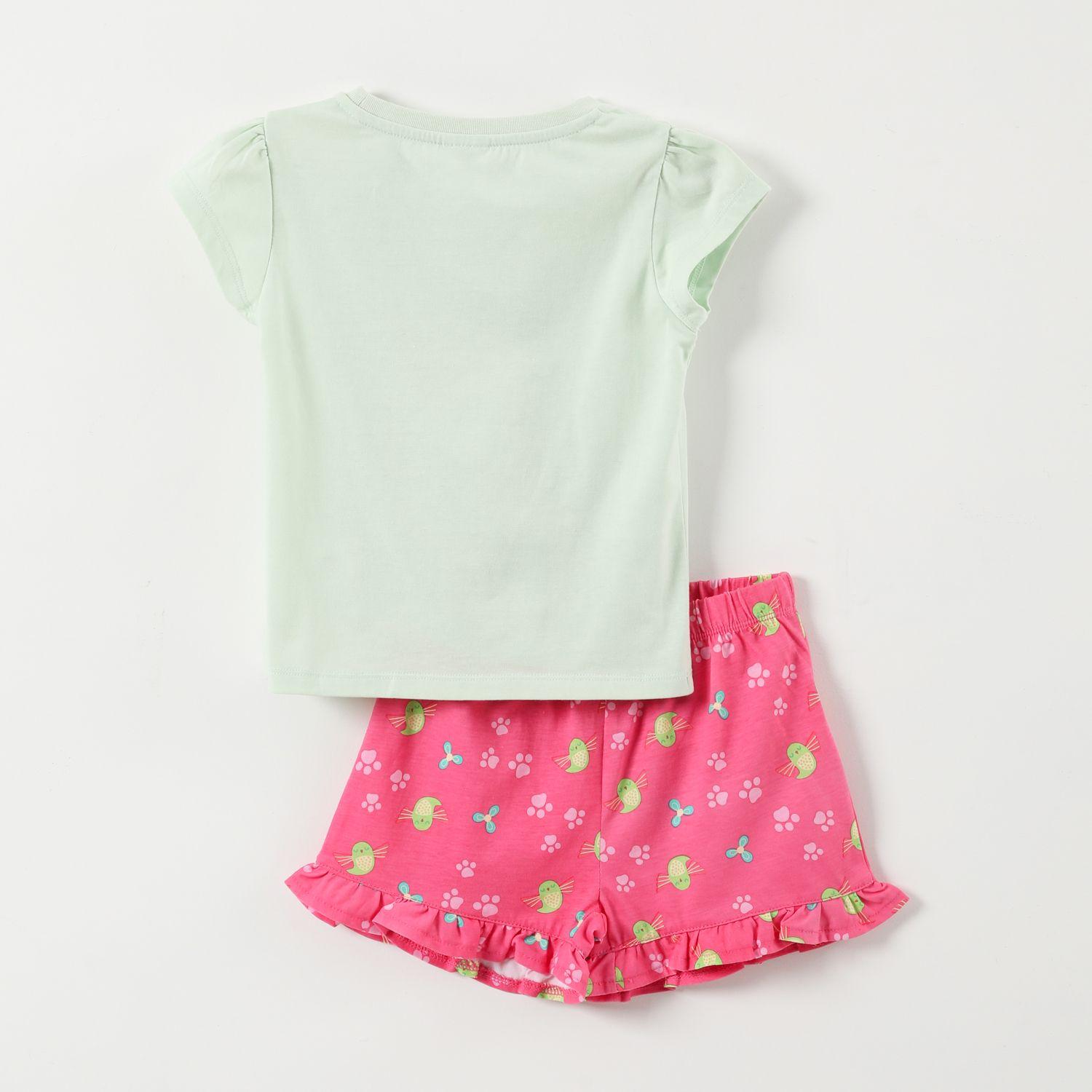 Pijama Corto Niña Happy Verde Paw Patrol-1