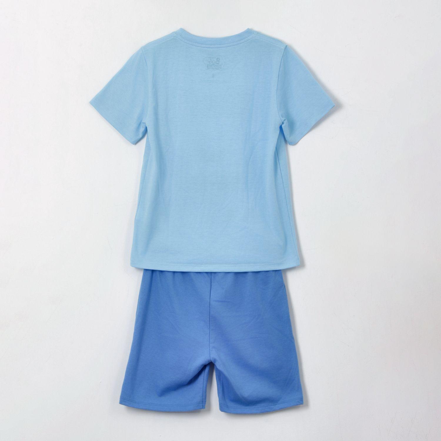 Pijama Manga Corta Niño Celeste Let’s Kick It Bob Esponja-1