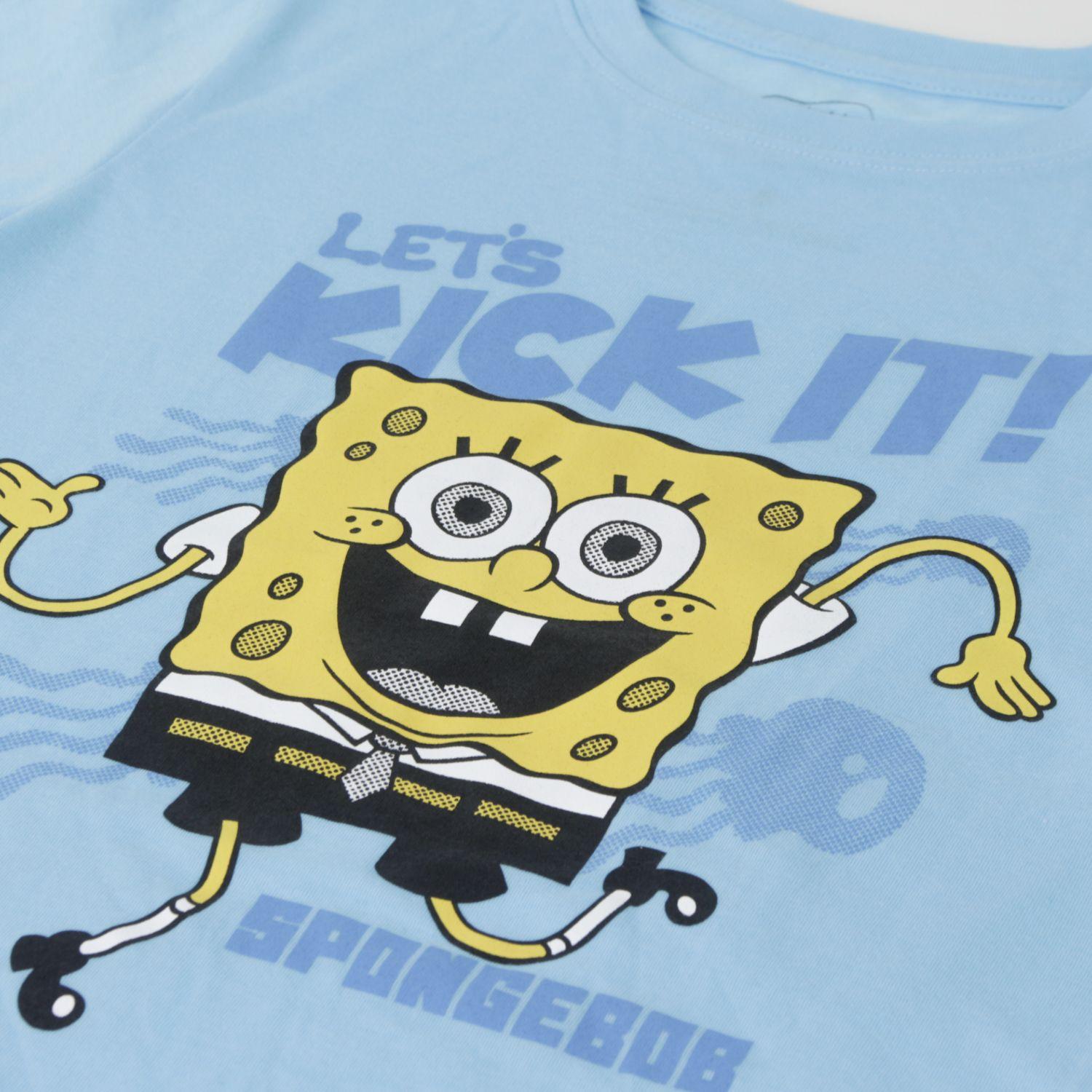 Pijama Manga Corta Niño Celeste Let’s Kick It Bob Esponja-2