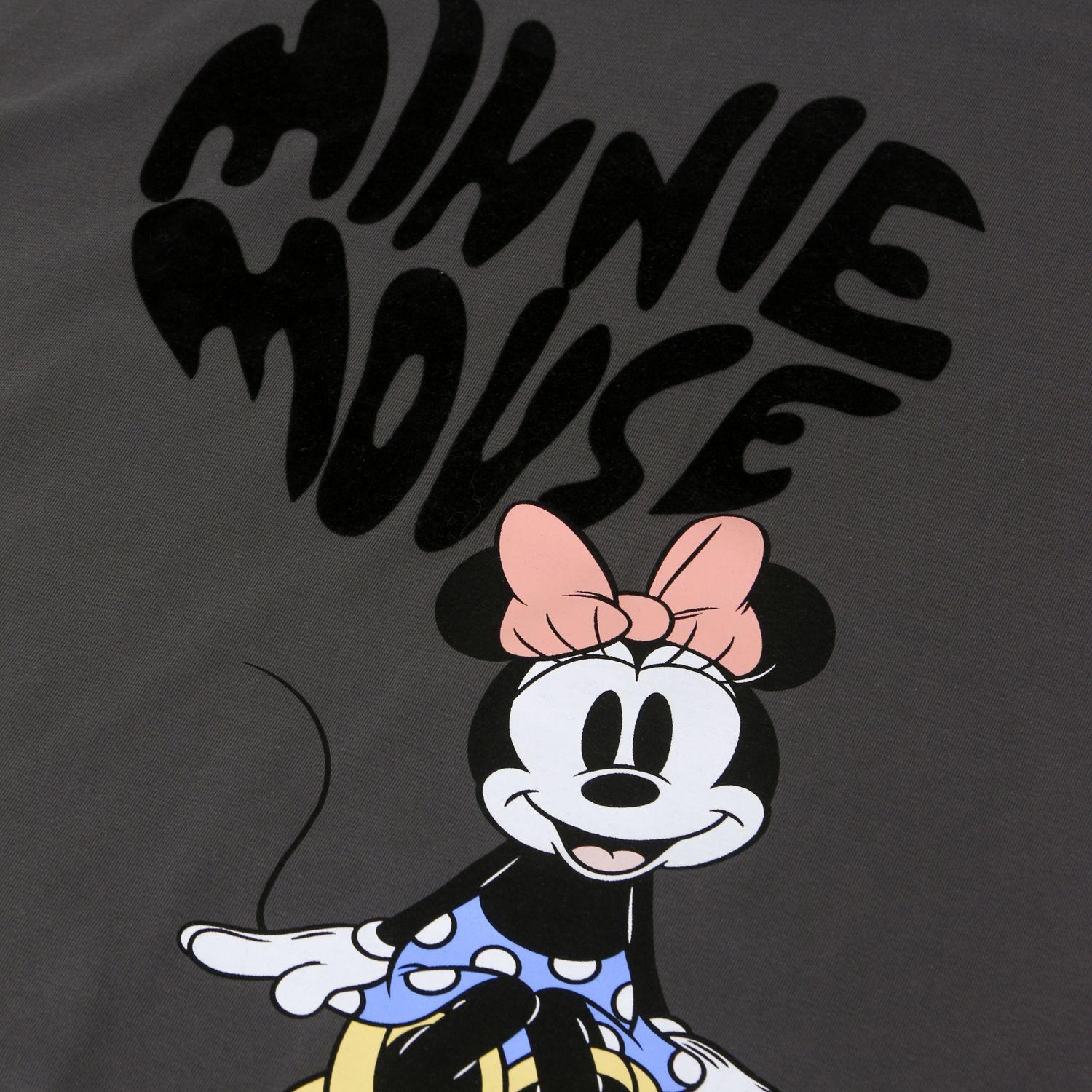 Polera Manga Larga Niña Minnie Mouse Gris Oscuro Disney-2