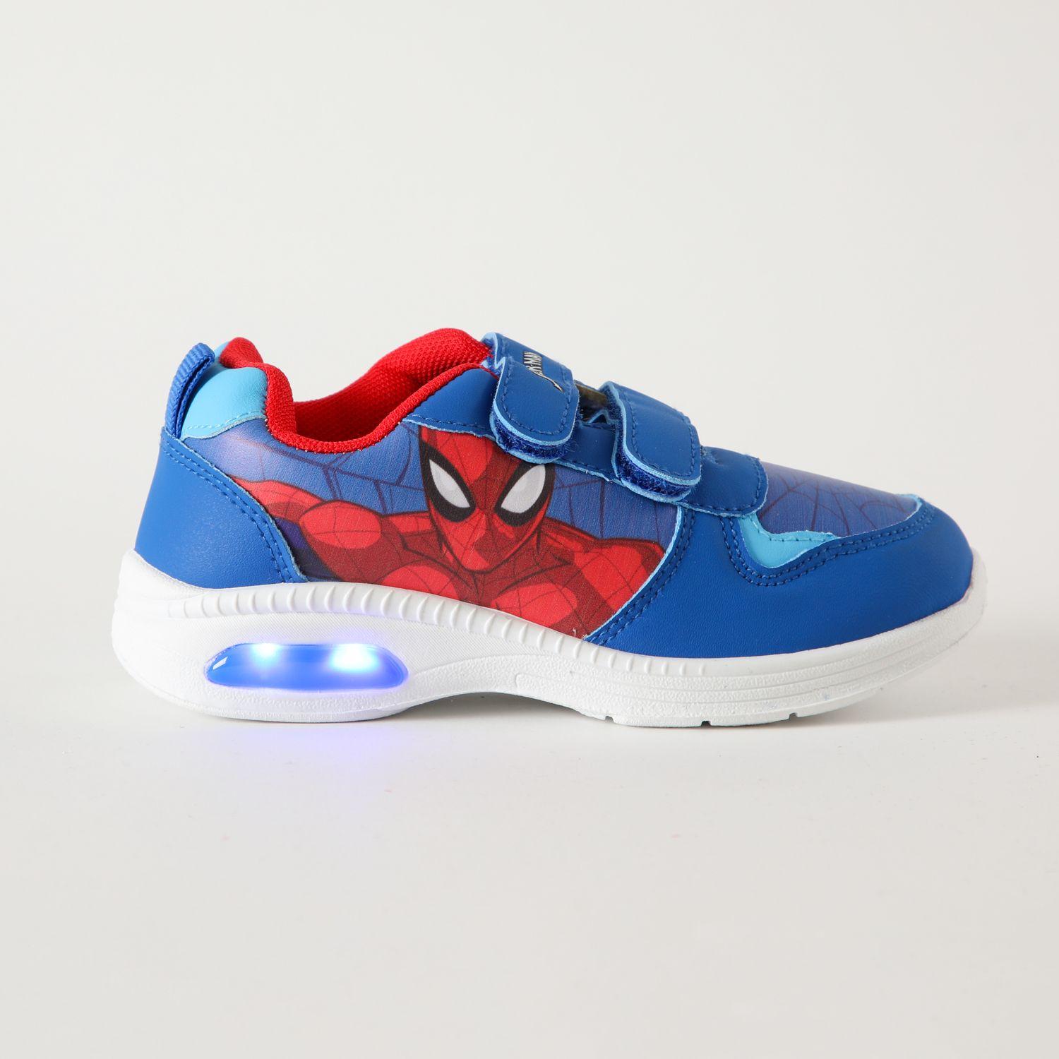 Zapatilla Con Luces Niño Cuerpo Spiderman Azul Marvel-0