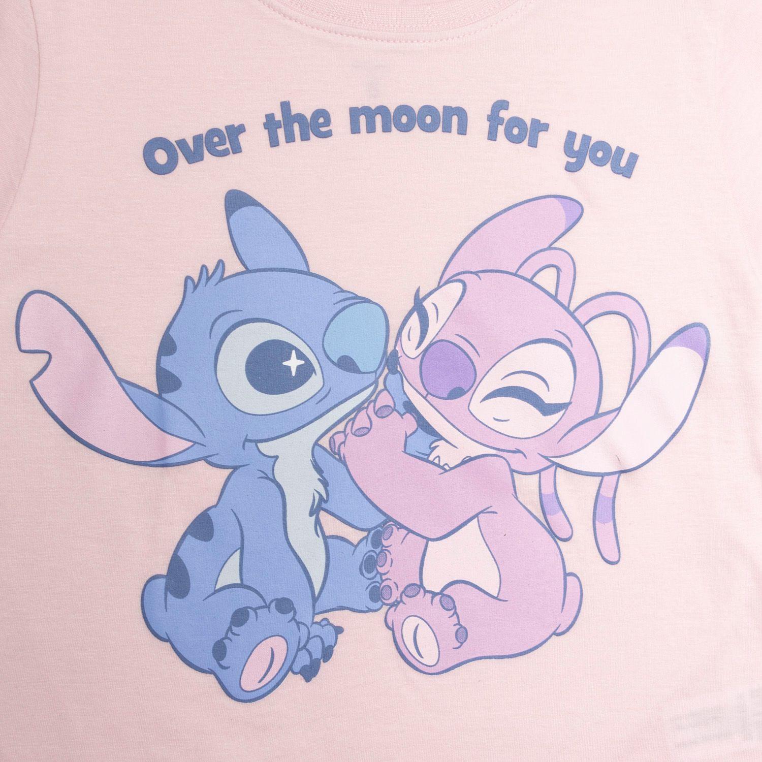 Pijama Manga Larga Niña Rosado Moon Lilo & Stitch Disney-2