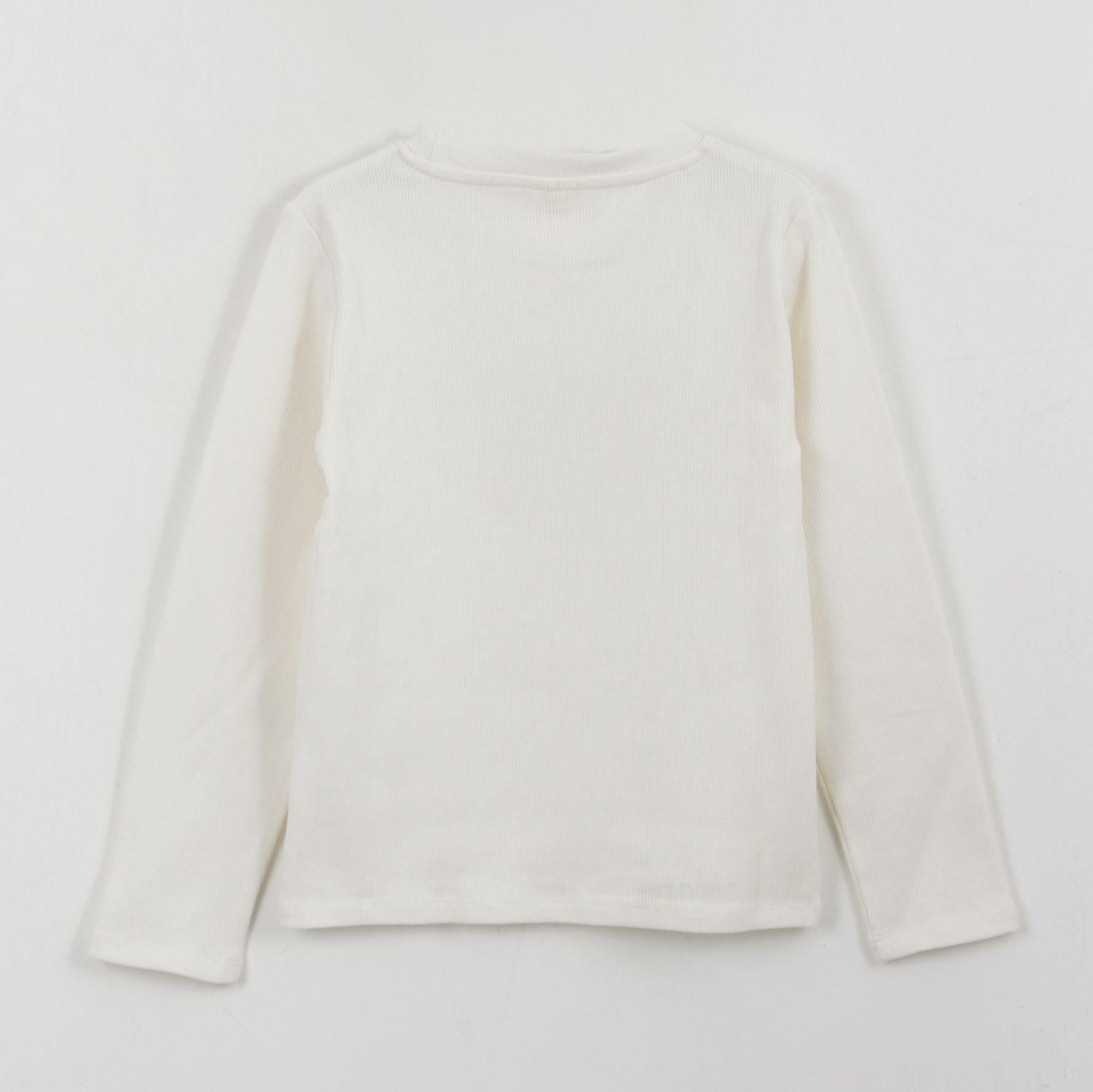 Polera Manga Larga Niña Rib Lilo & Stitch Blanco Disney-1