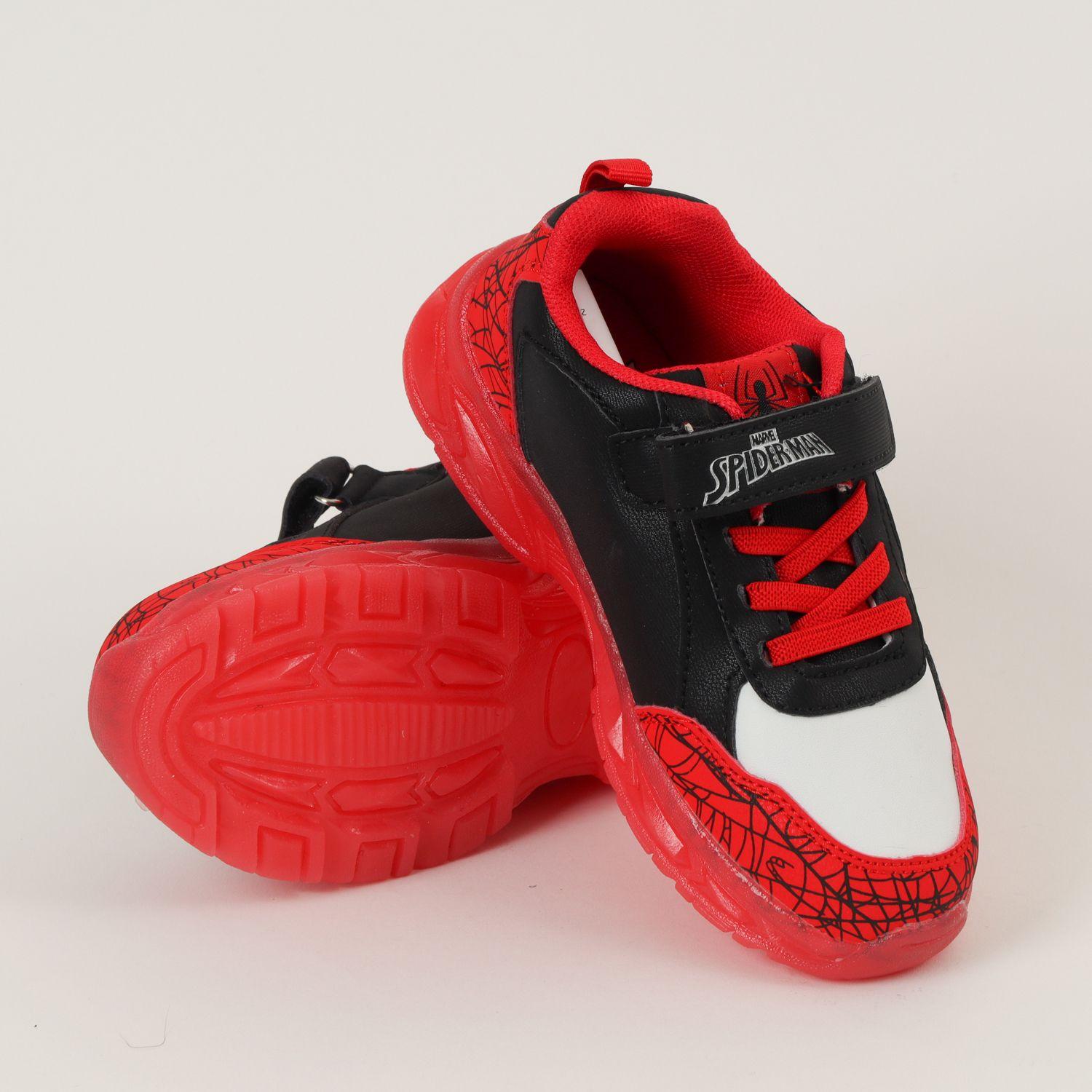 Zapatilla Con Luces Niño Spiderman Telaraña Rojo Marvel-3