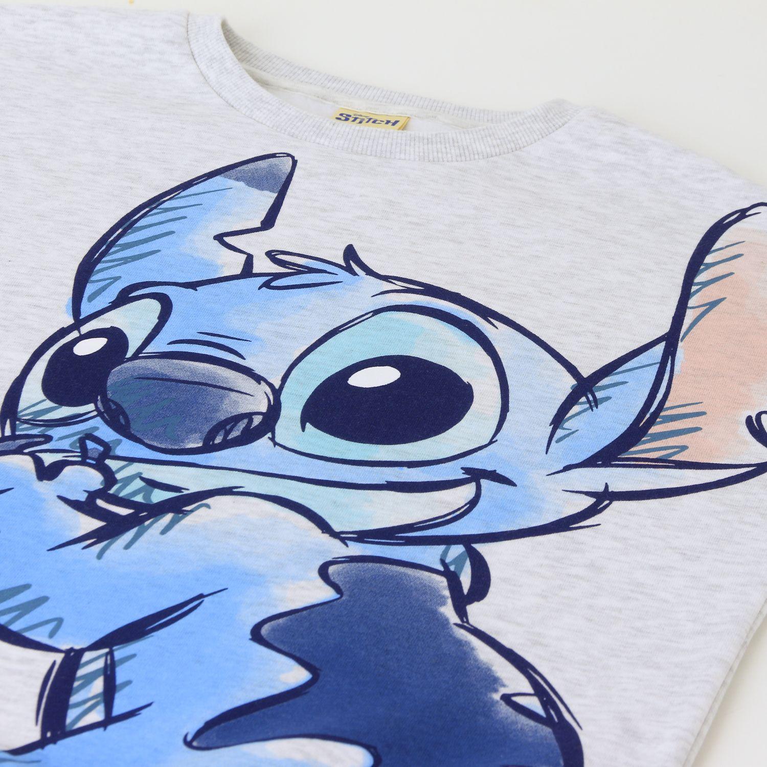 Polerón Cerrado Niña Personaje Lilo & Stitch Gris Disney-2