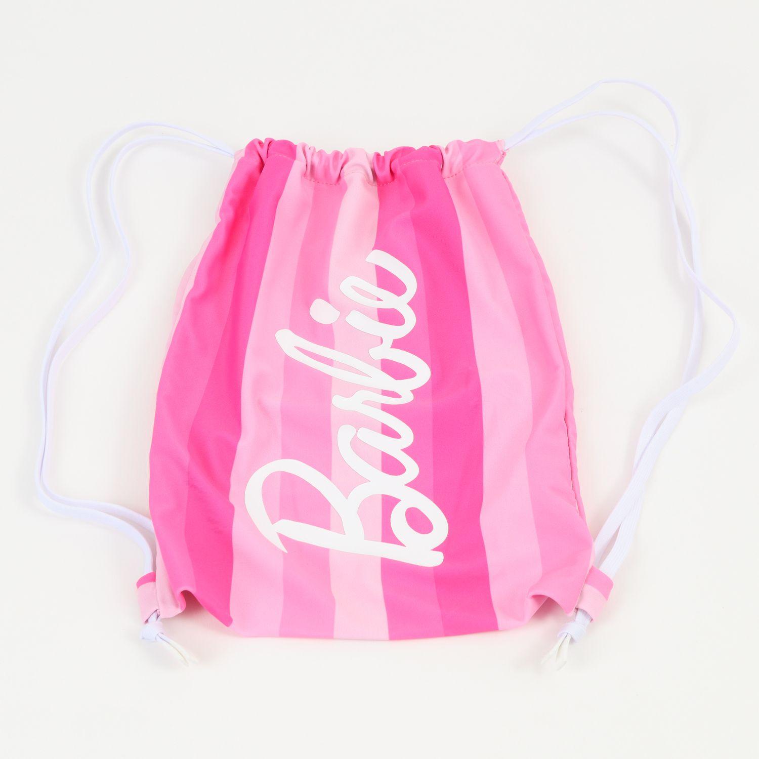 Traje de baño entero Niña Fucsia Rayas Estampado Barbie-3