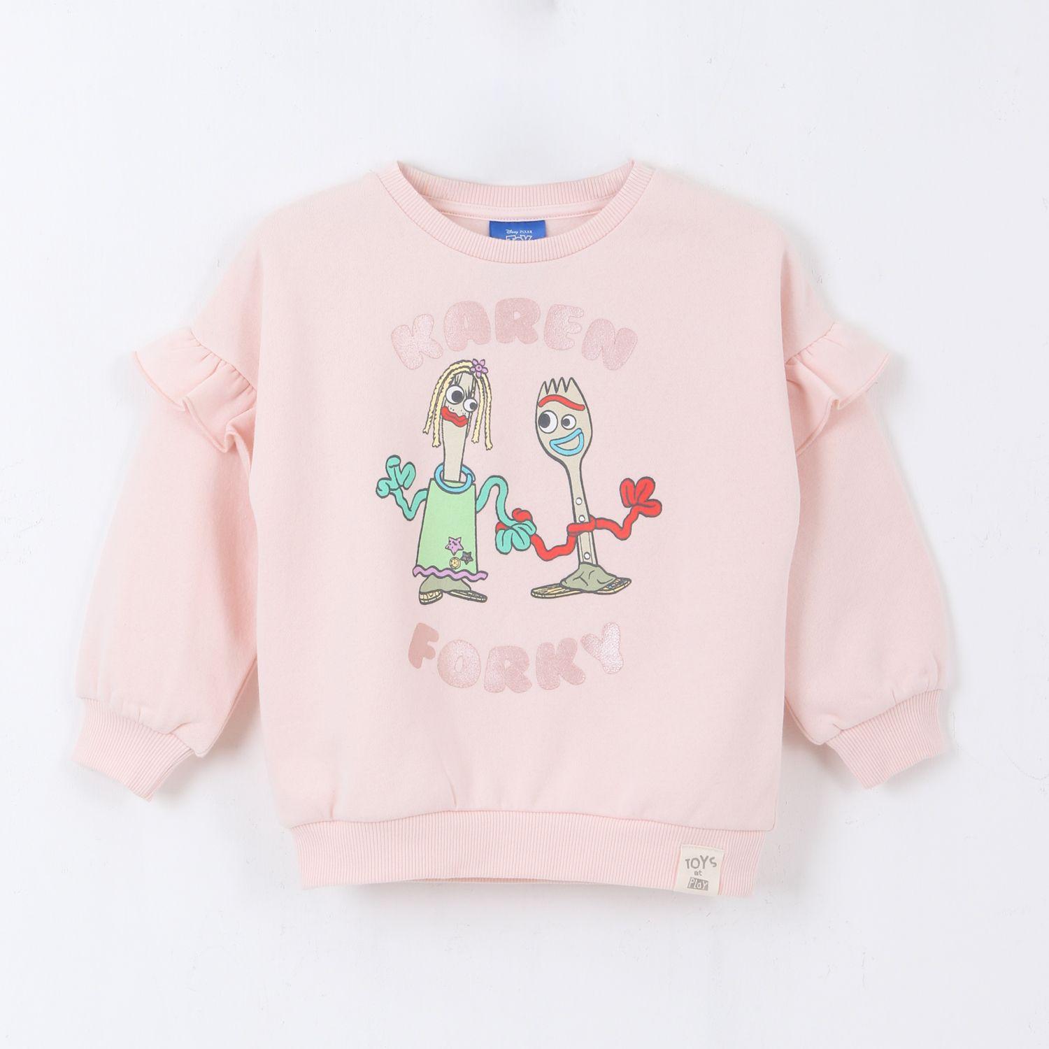 Polerón Cerrado Niña Vuelos Forky Toy Story Rosado Disney-0