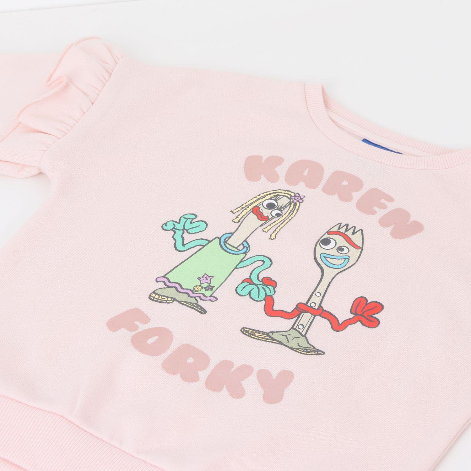 Polerón Cerrado Niña Vuelos Forky Toy Story Rosado Disney-2