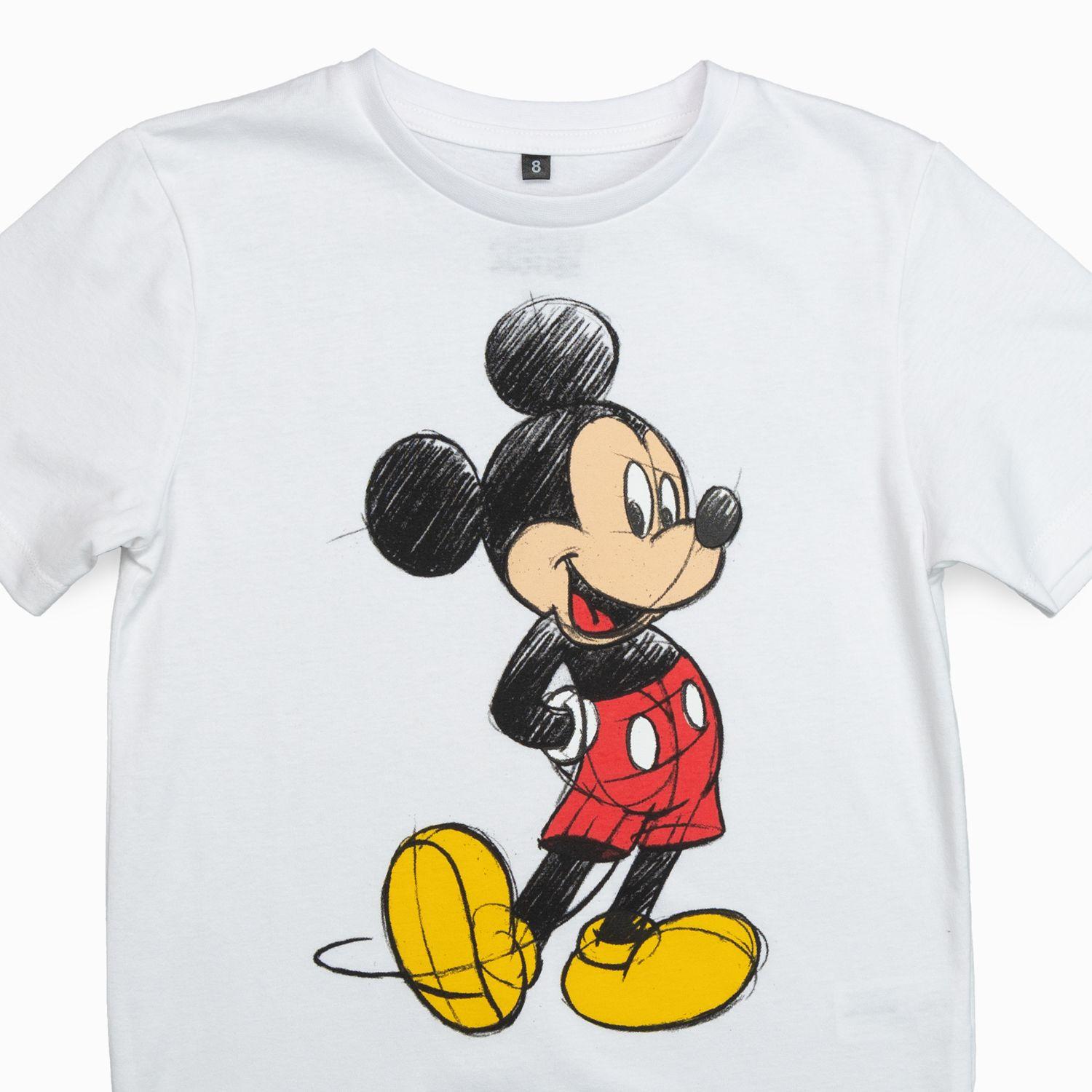 Polera Niño Mickey Clasico Blanco Disney-4