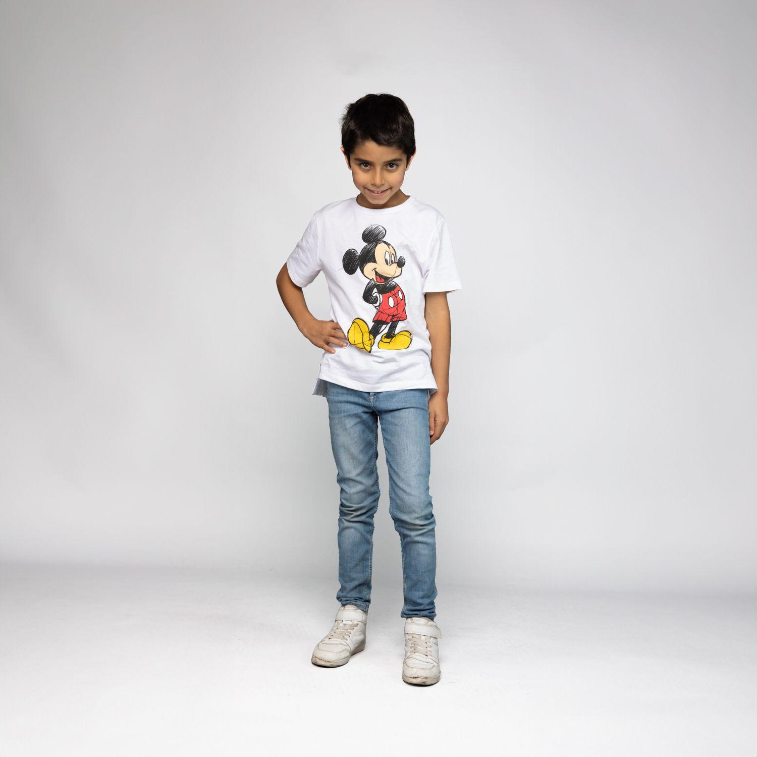 Polera Niño Mickey Clasico Blanco Disney-0