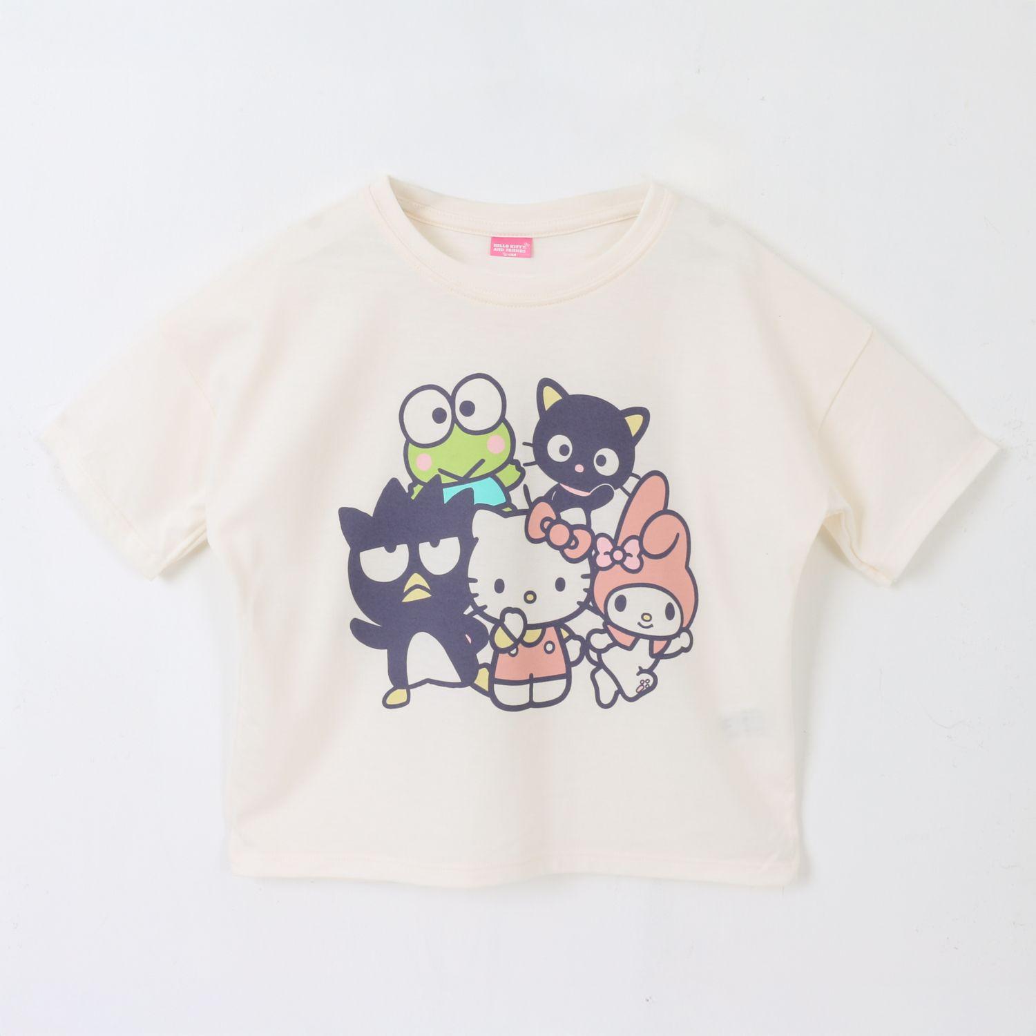 Polera Manga Corta Niño Blanco Friends Hello Kitty-0