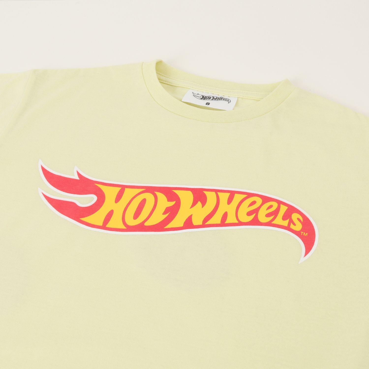 Polera Manga Corta Niño Amarillo Logo Hot Wheels-2