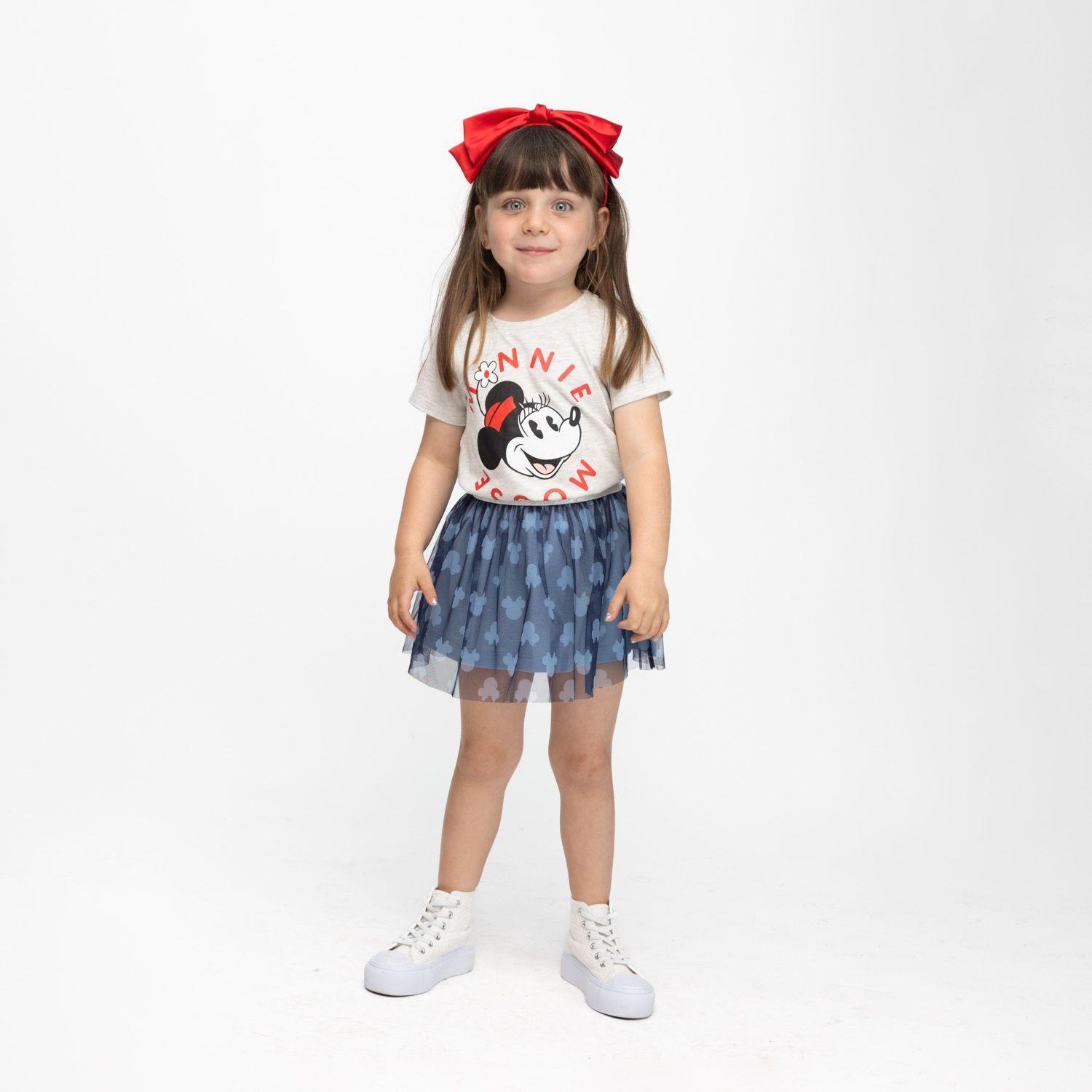 Falda Niña Contornos Tull Azul Disney-1