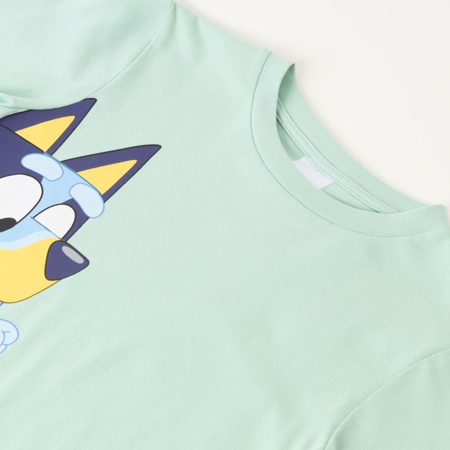 Polera Manga Larga Niño Personajes Verde Bluey-1