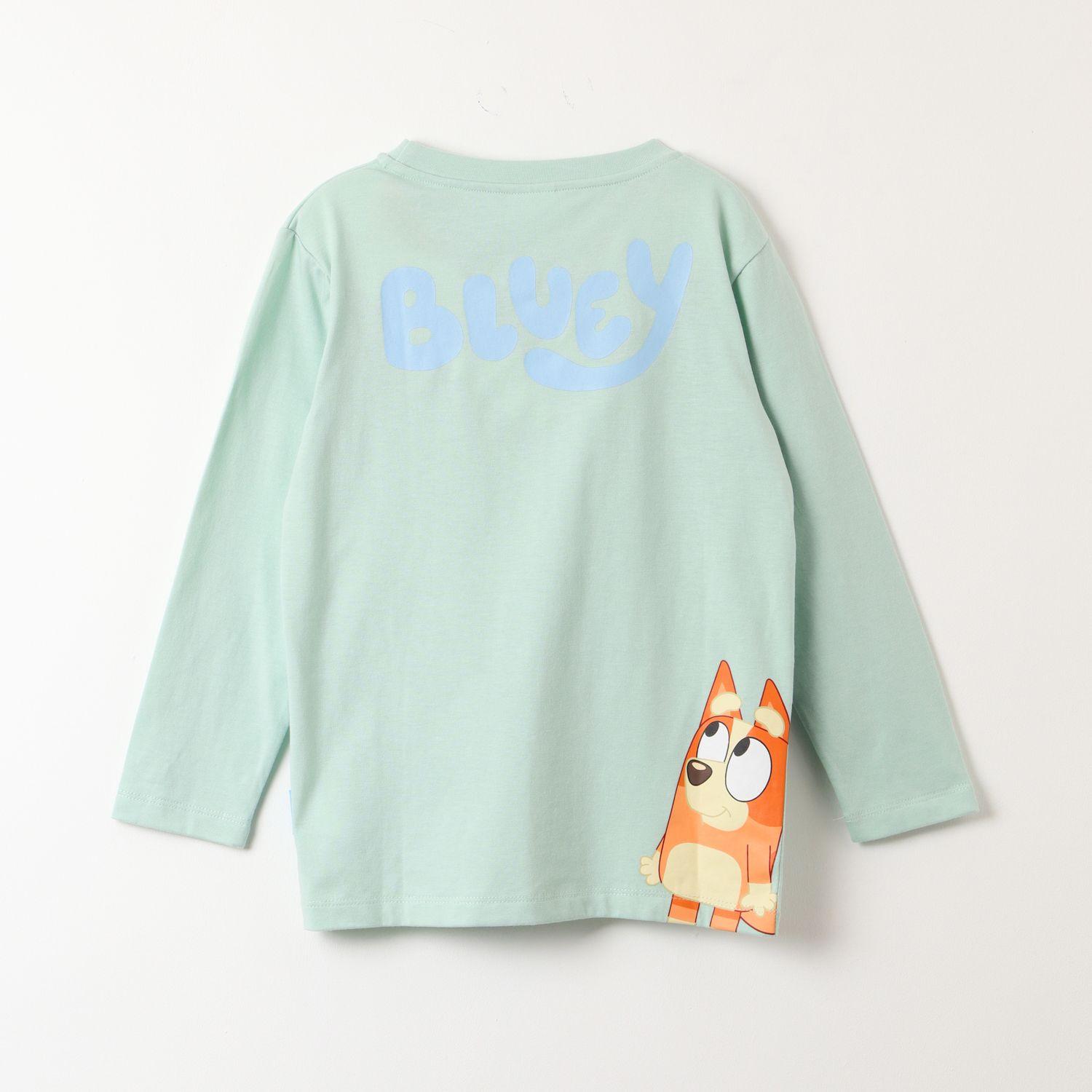 Polera Manga Larga Niño Personajes Verde Bluey-2