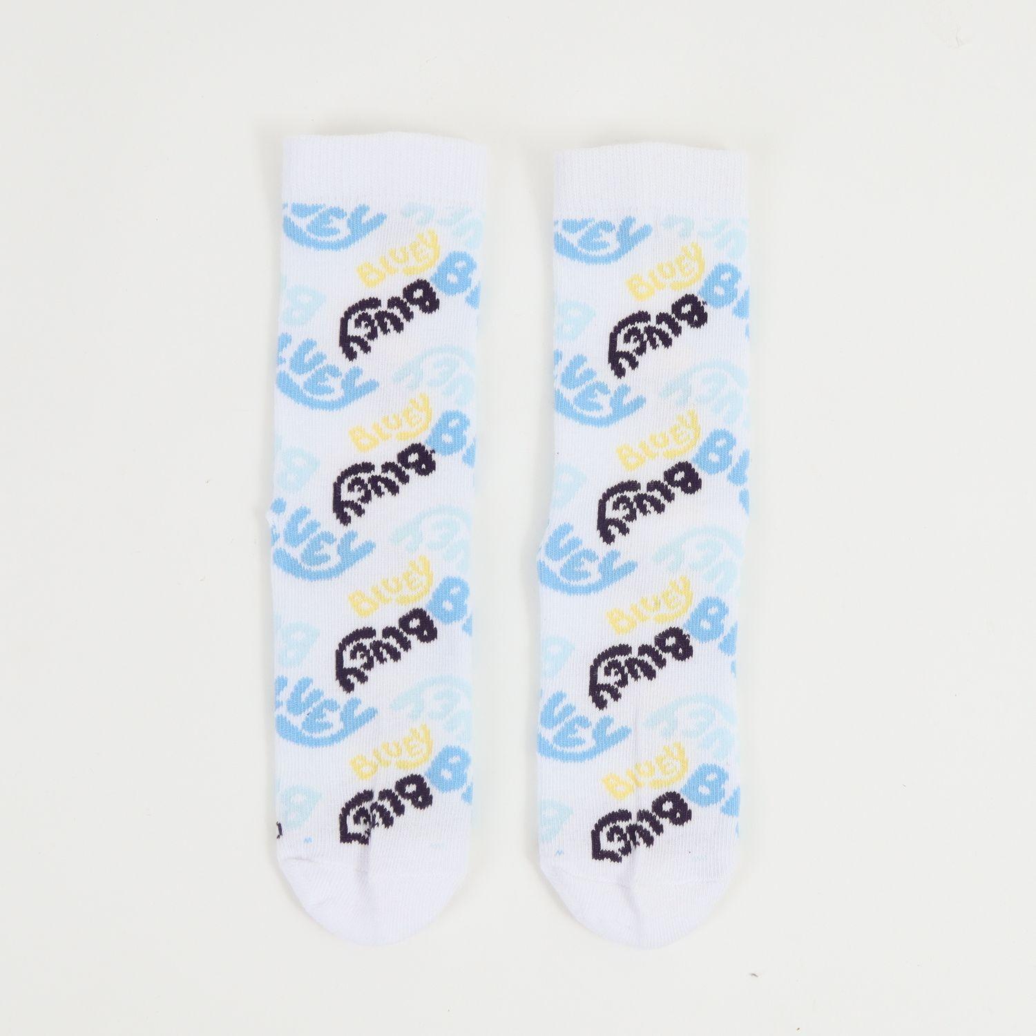 Tripack Calcetines Niño Blanco Logos Bluey-6