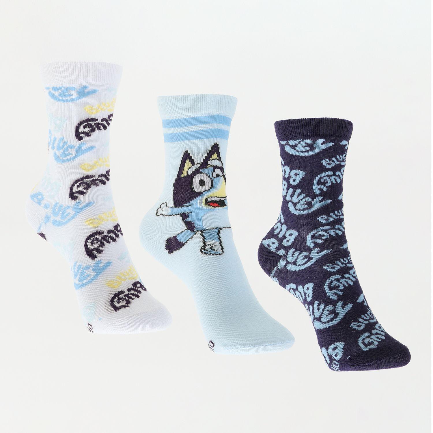 Tripack Calcetines Niño Blanco Logos Bluey-0