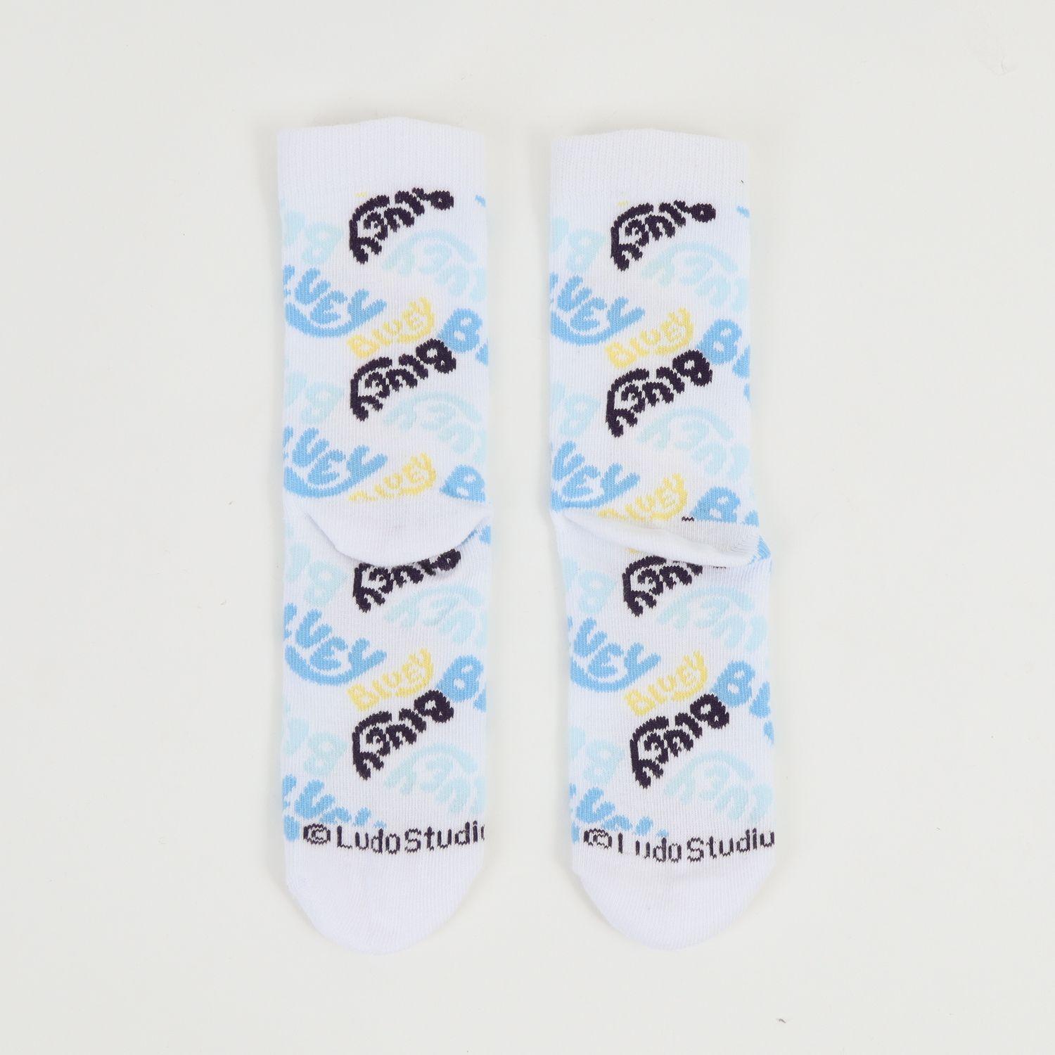 Tripack Calcetines Niño Blanco Logos Bluey-7
