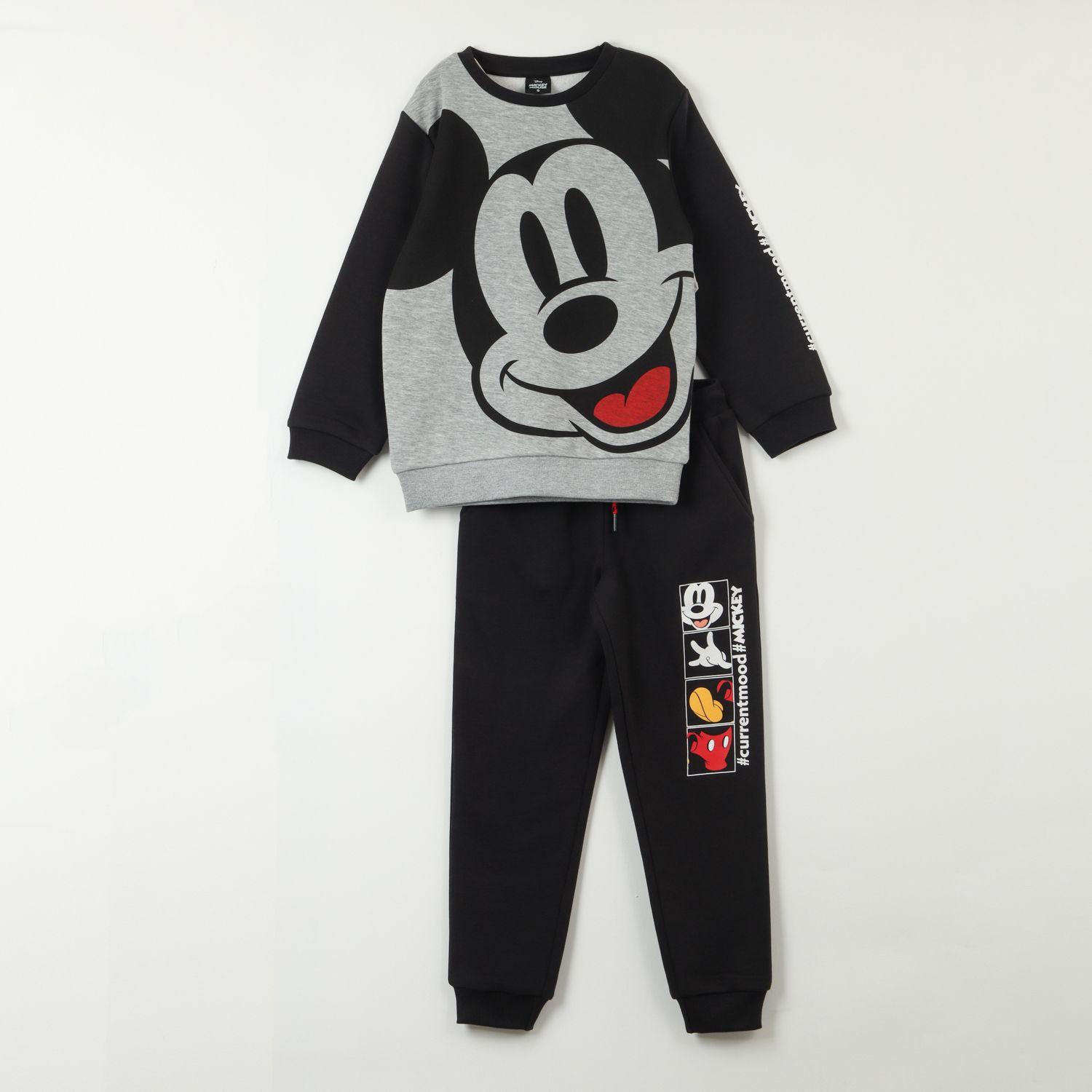 Buzo Niño Mickey Cartoon Gris Disney-0