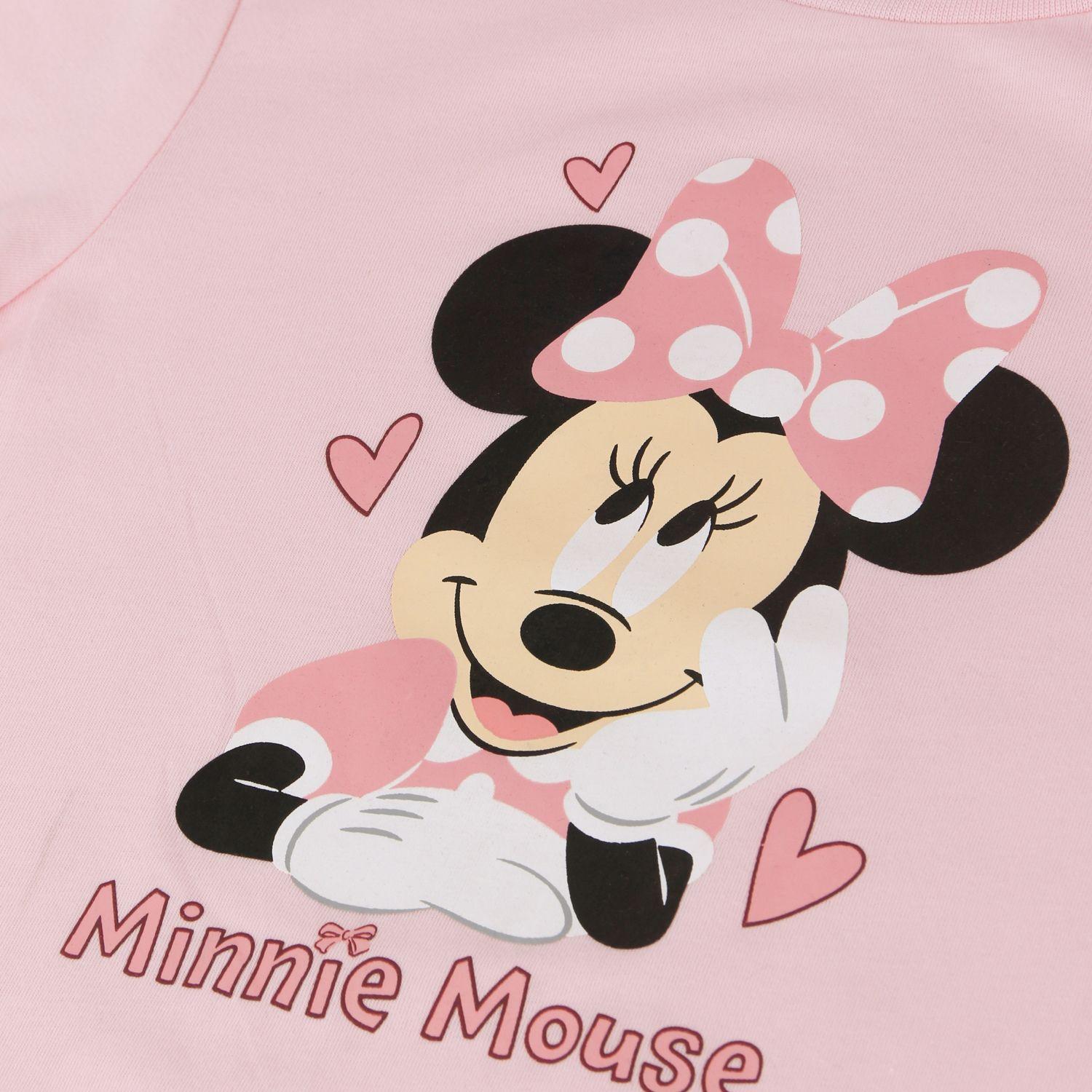 Pijama Manga Larga Niña Cinta Minnie Mouse Rosado Disney-2
