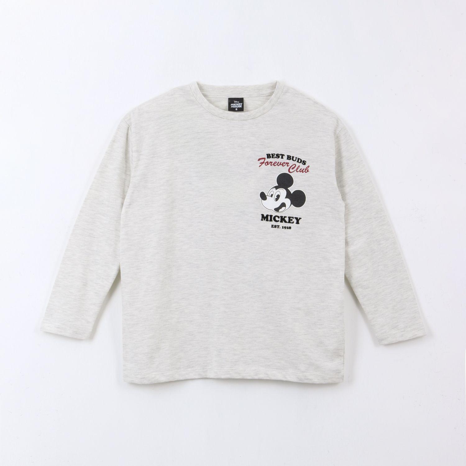 Polera Manga Larga Back Print Mickey Gris Disney-0