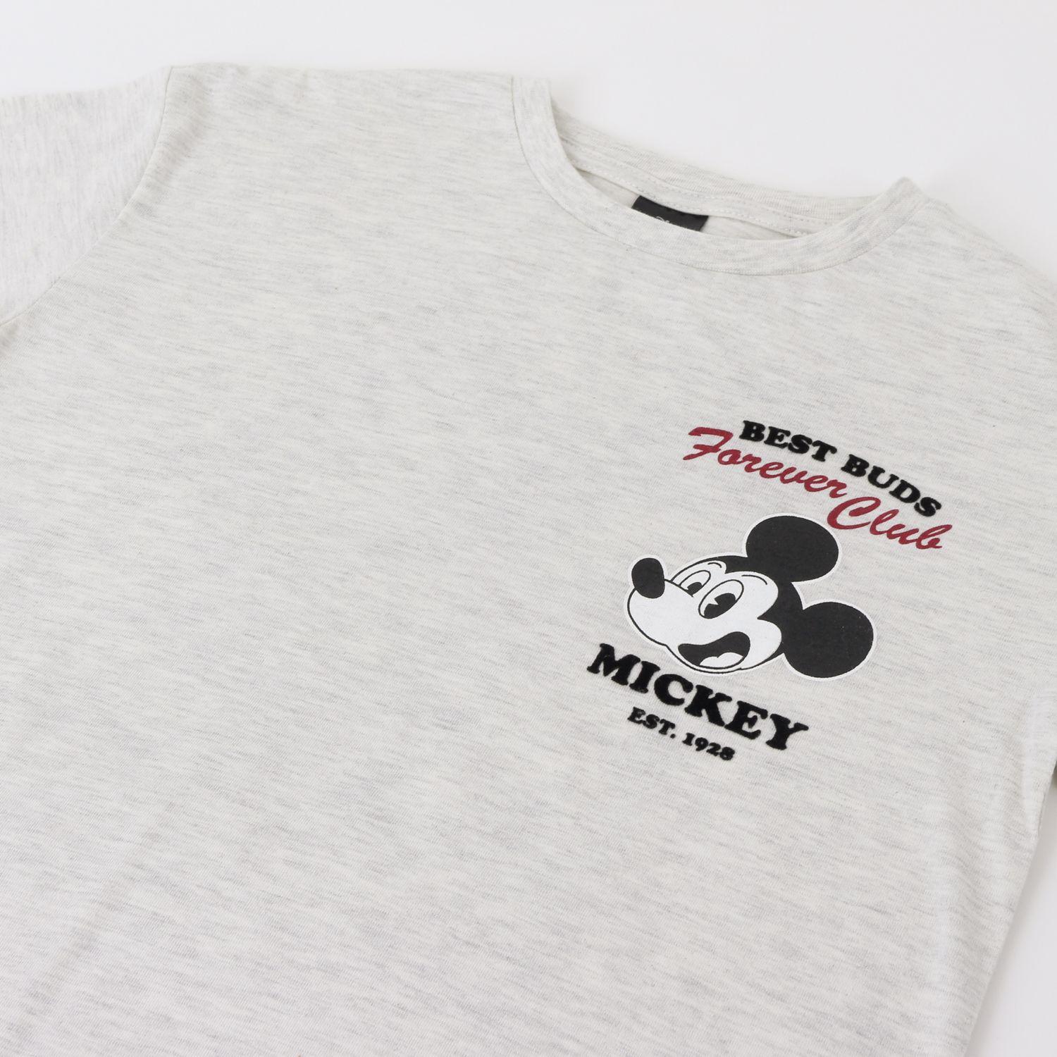 Polera Manga Larga Back Print Mickey Gris Disney-2