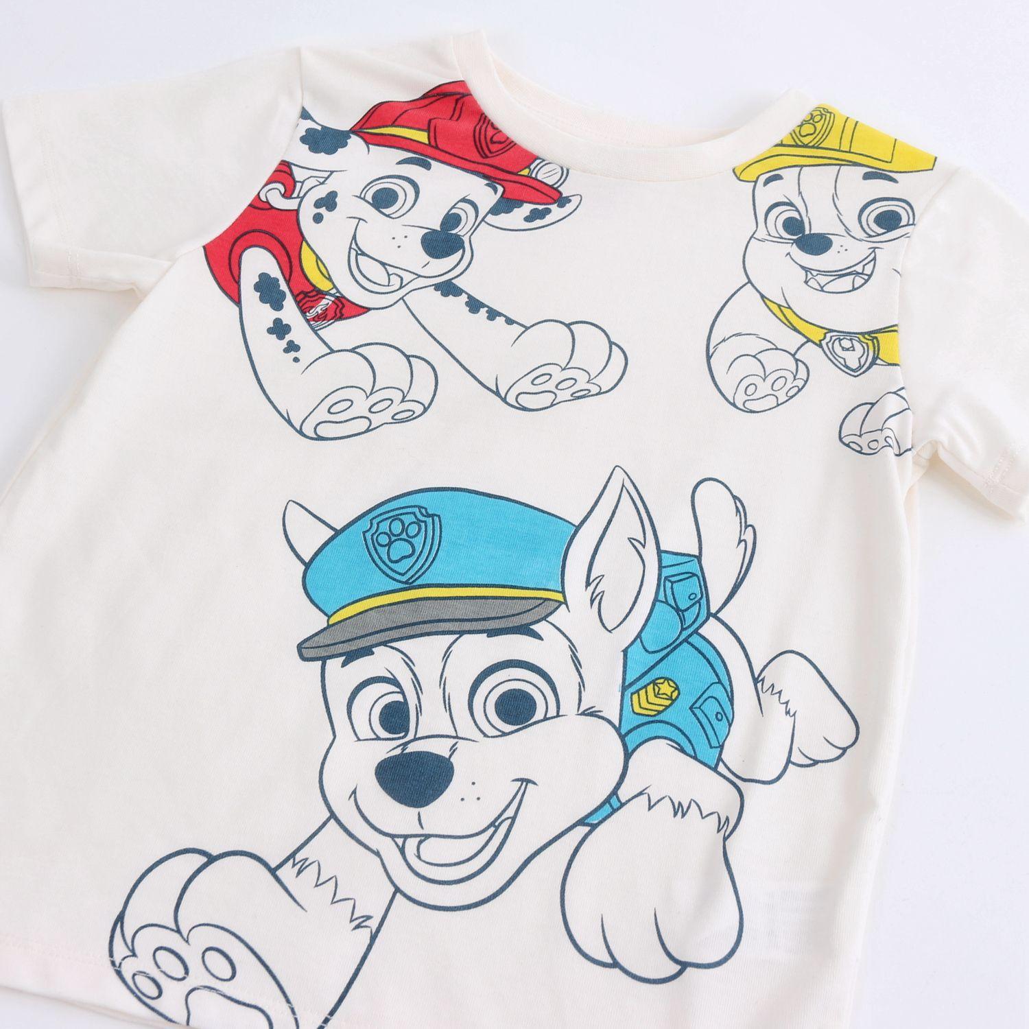 Pijama Manga Corta Niño Paw Patrol Full Print Blanco-2