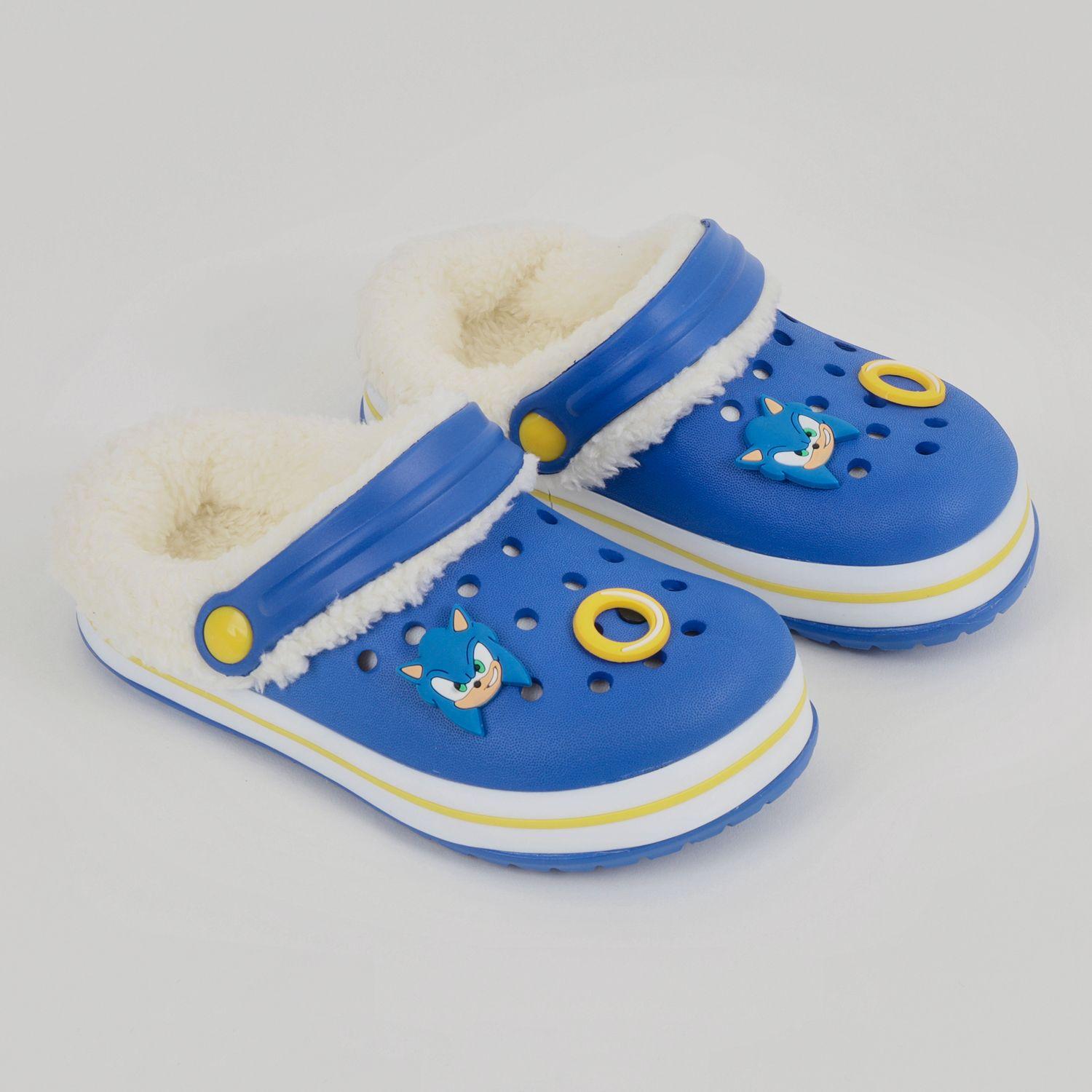 Zueco de Eva Con Chiporro Niño Pins Azul Sonic-0