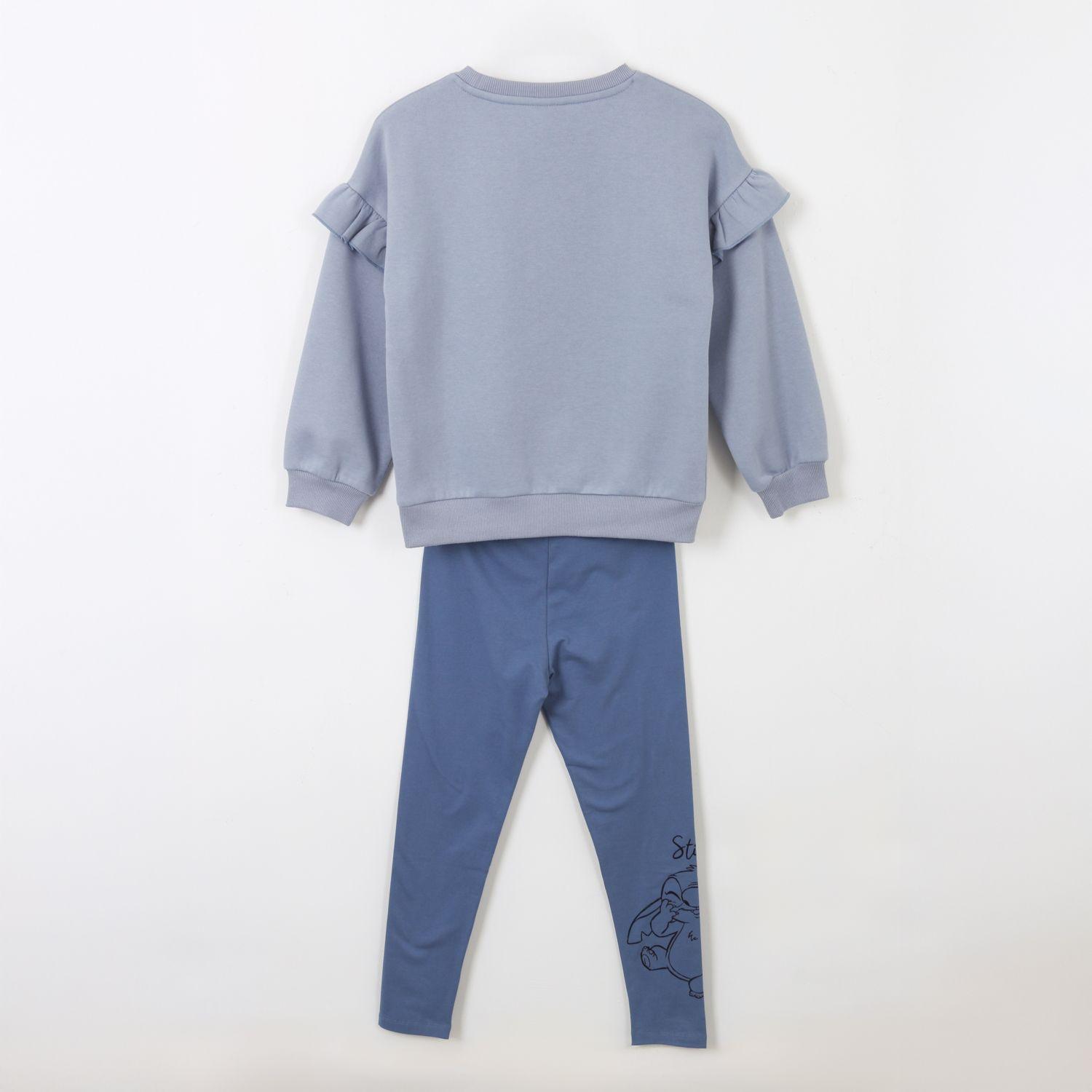 Conjunto de Buzo Niña Lilo & Stitch Smile Celeste Disney-1