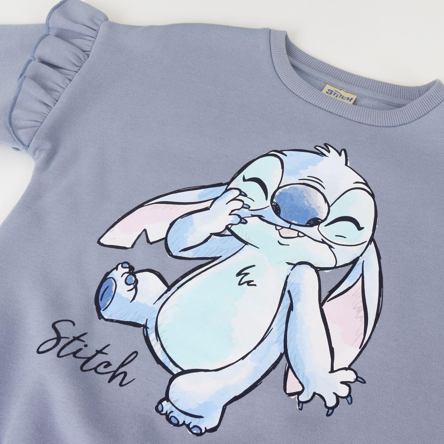 Conjunto de Buzo Niña Lilo & Stitch Smile Celeste Disney-2