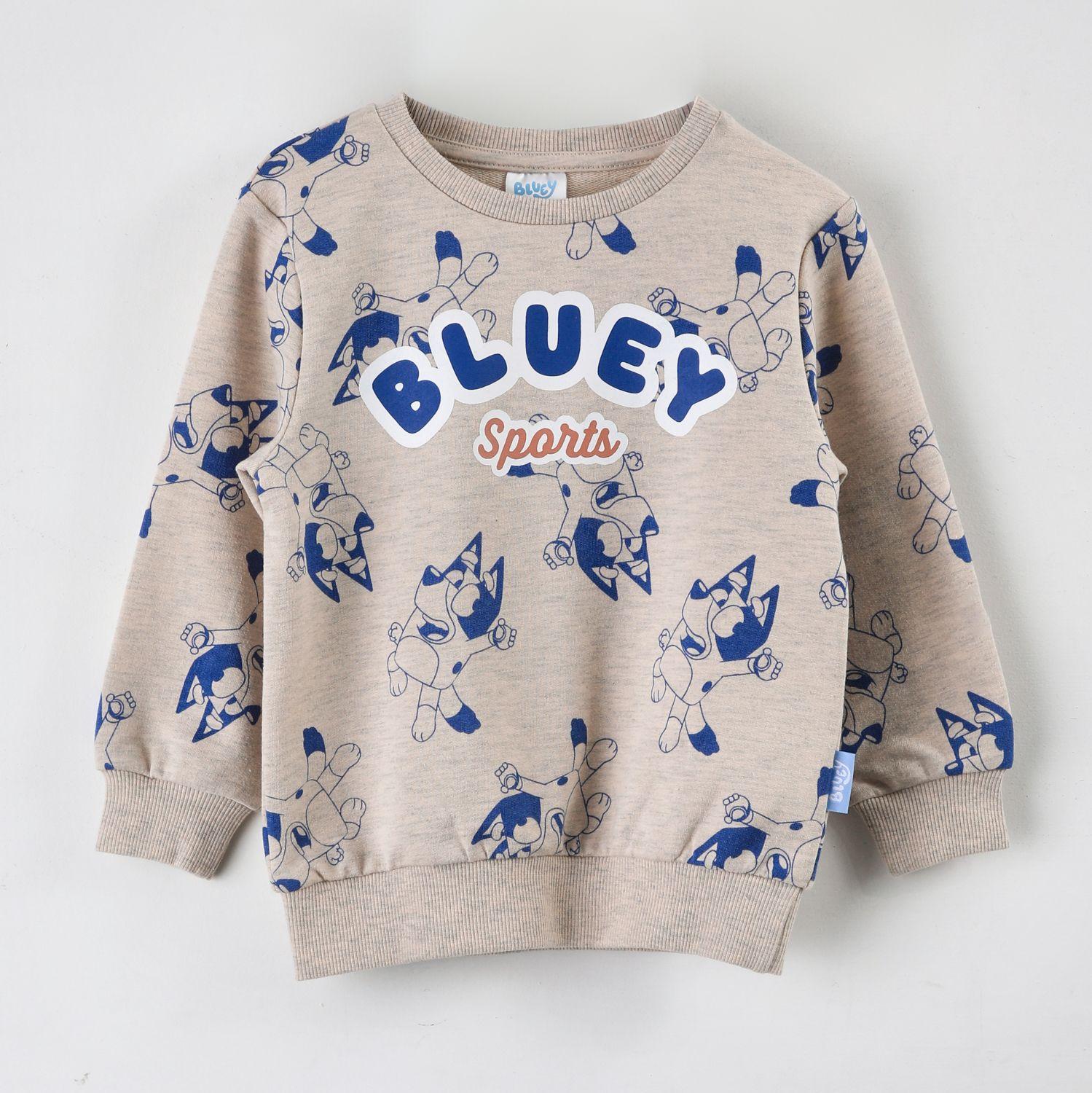 Polerón Cerrado Niño Bluey Full Print Beige-0