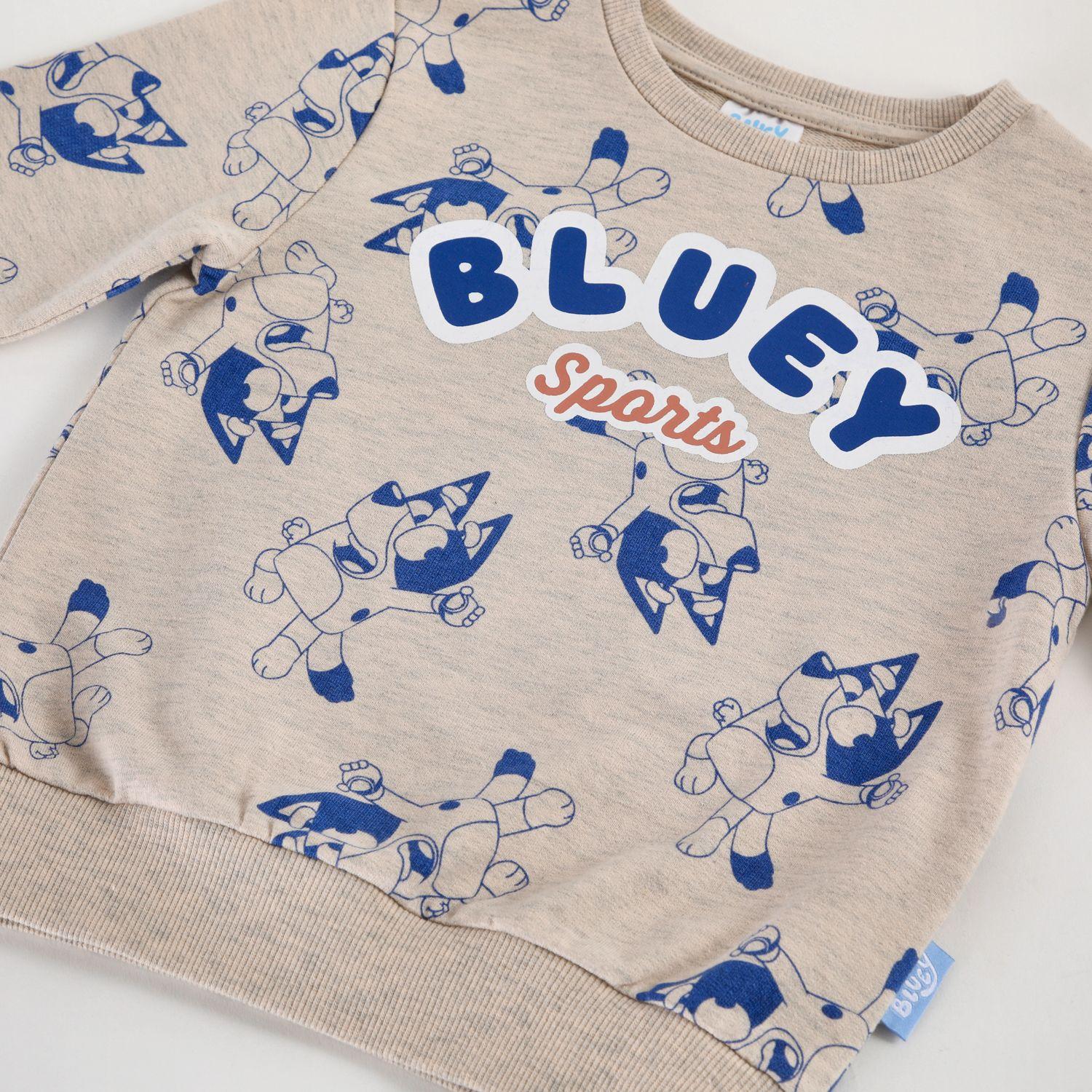 Polerón Cerrado Niño Bluey Full Print Beige-2