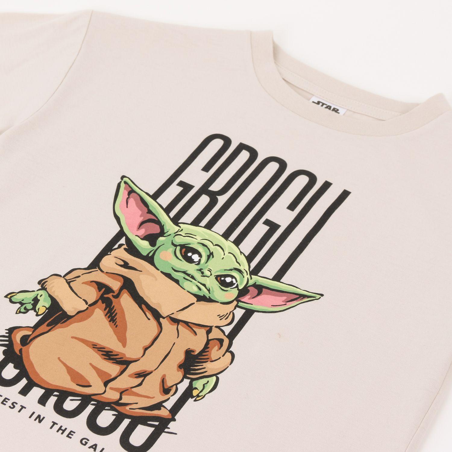 Polera Manga Larga Niño Grogu Beige Star Wars-2