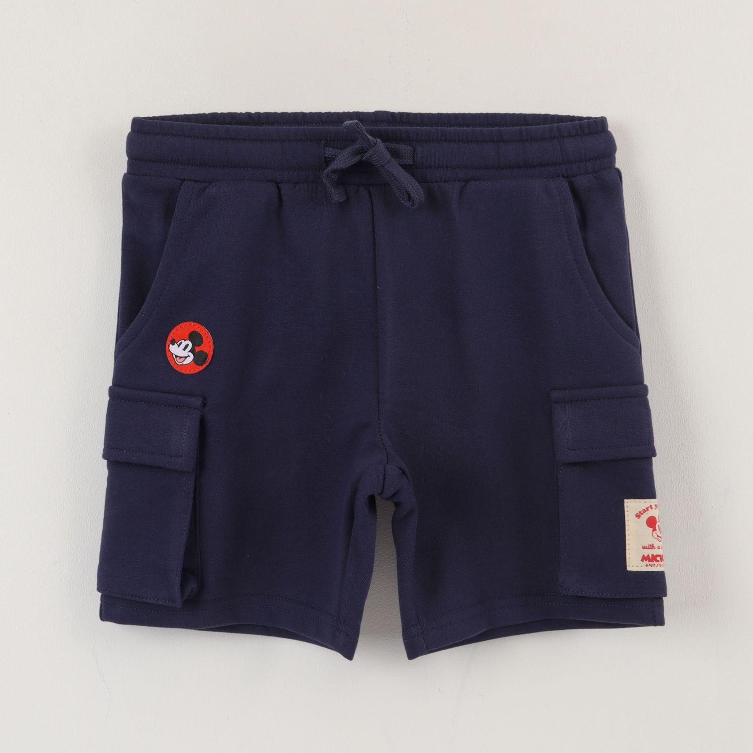 Short Niño Azul Cargo Mickey Disney-0