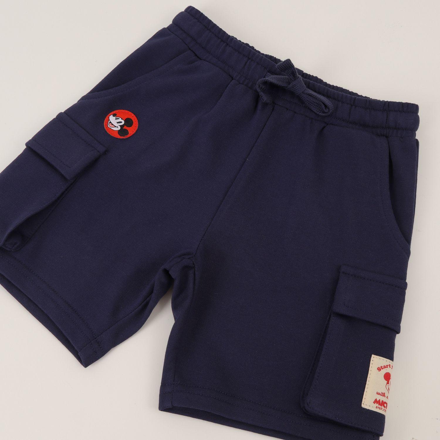 Short Niño Azul Cargo Mickey Disney-2