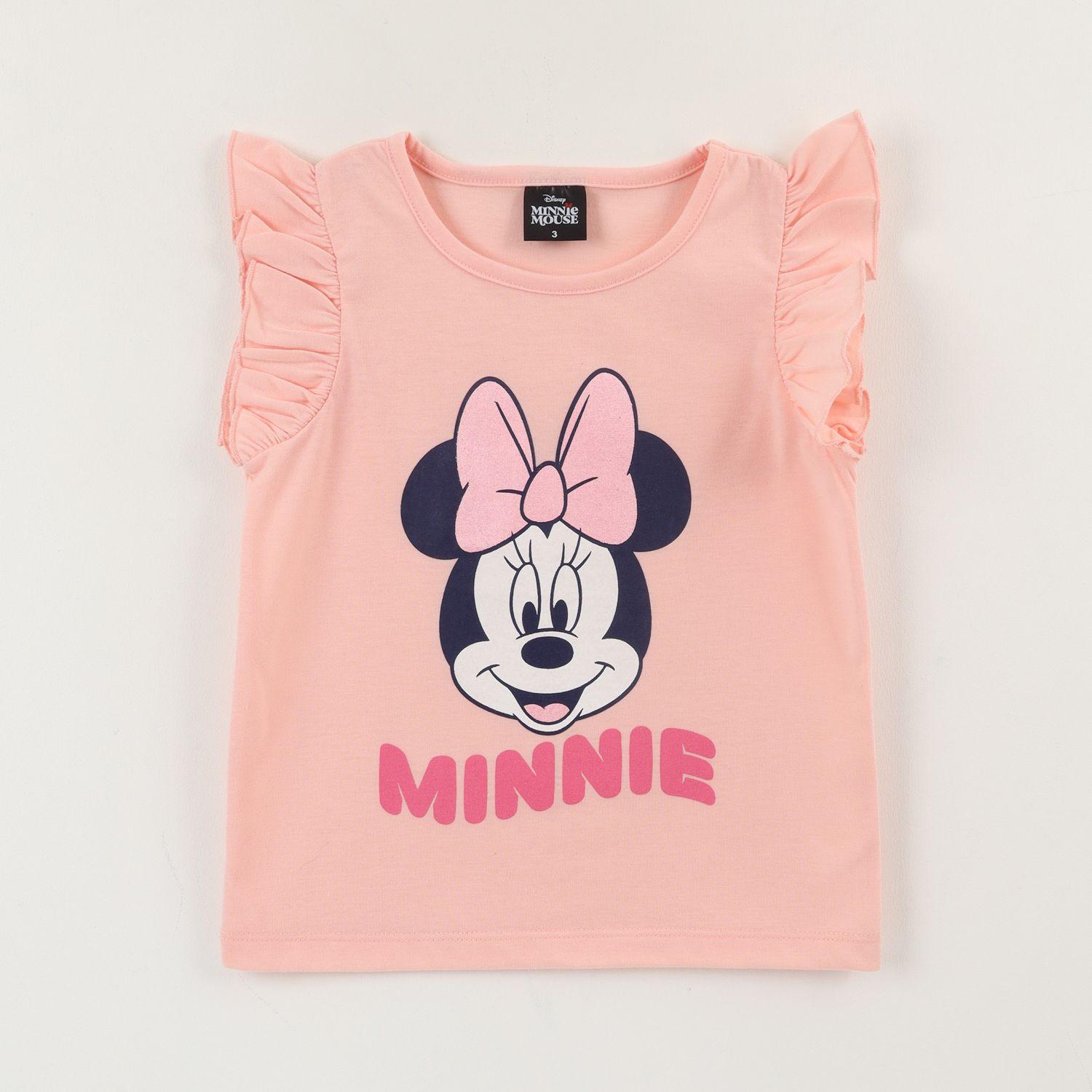 Polera Sin Manga Niña Damasco Minnie Mouse Disney-0