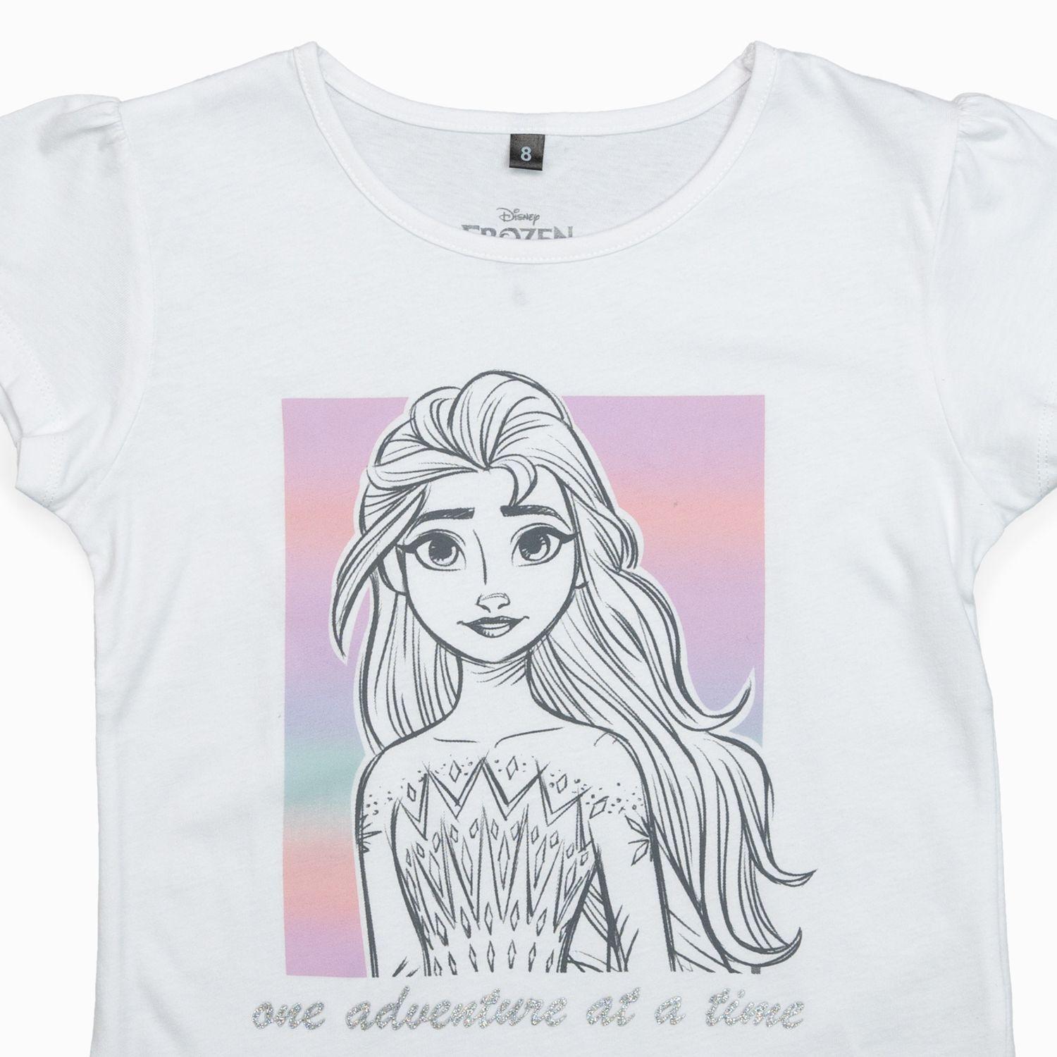 Polera Niña Frozen Time Blanco Disney-3