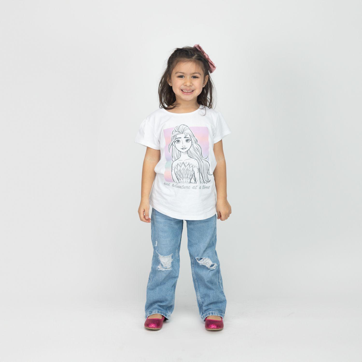 Polera Niña Frozen Time Blanco Disney-0
