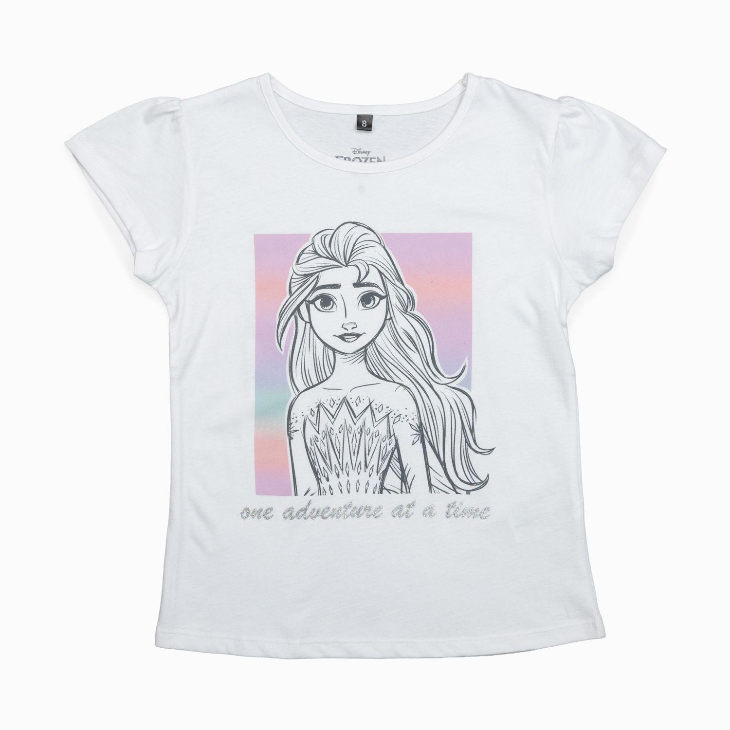 Polera Niña Frozen Time Blanco Disney-4